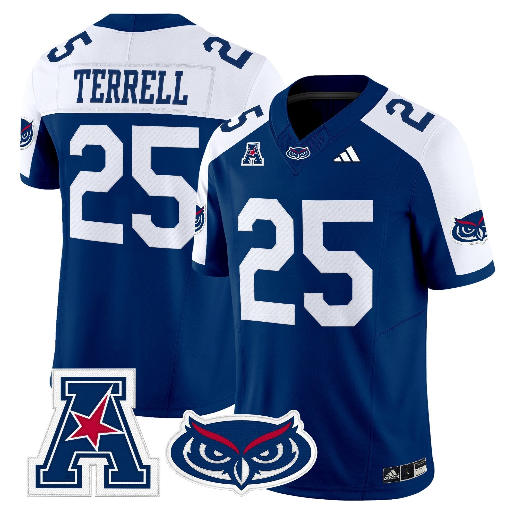 Florida Atlantic Owls 2025 Vapor Limited Jersey - All Stitched