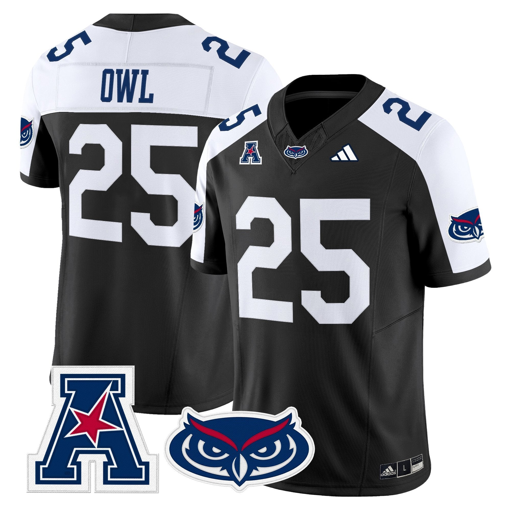 Florida Atlantic Owls 2025 Vapor Limited Jersey - All Stitched