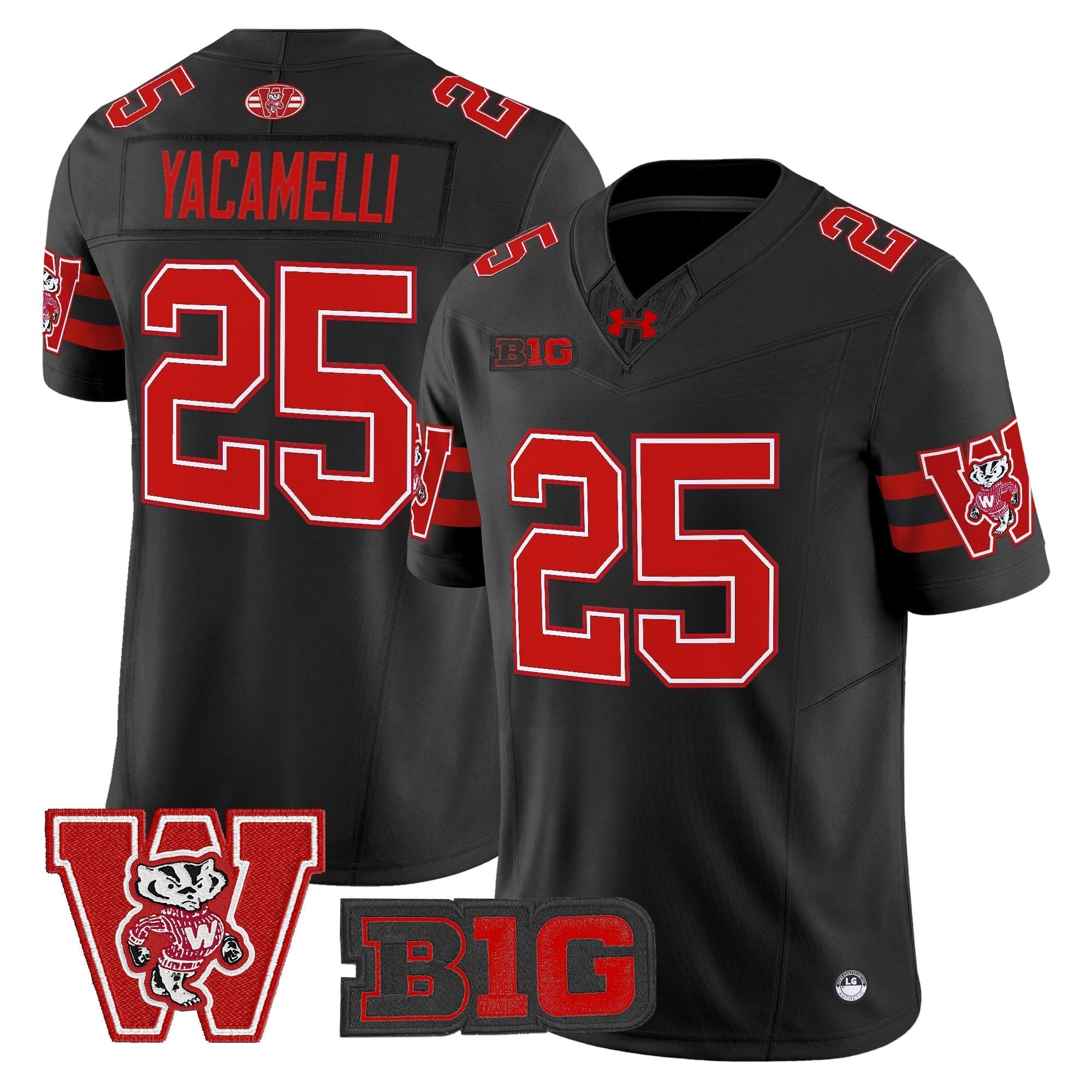 Wisconsin Badgers Throwback Vapor Limited Jersey - All Stitched