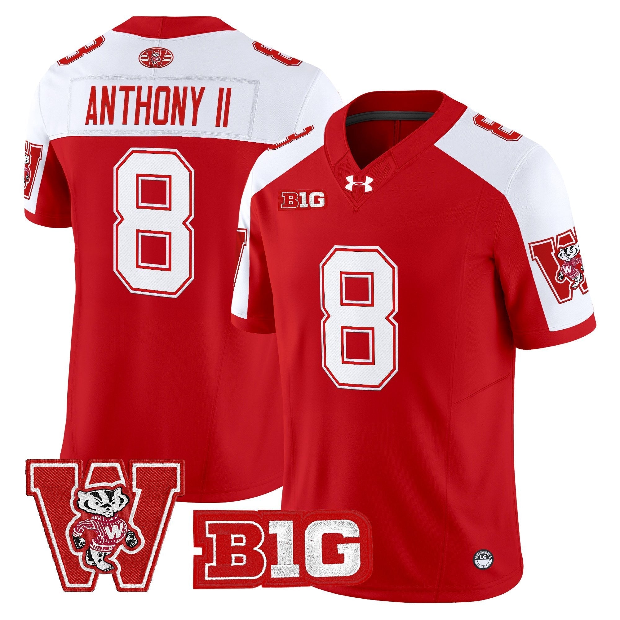 Wisconsin Badgers Throwback Vapor Limited Jersey - All Stitched