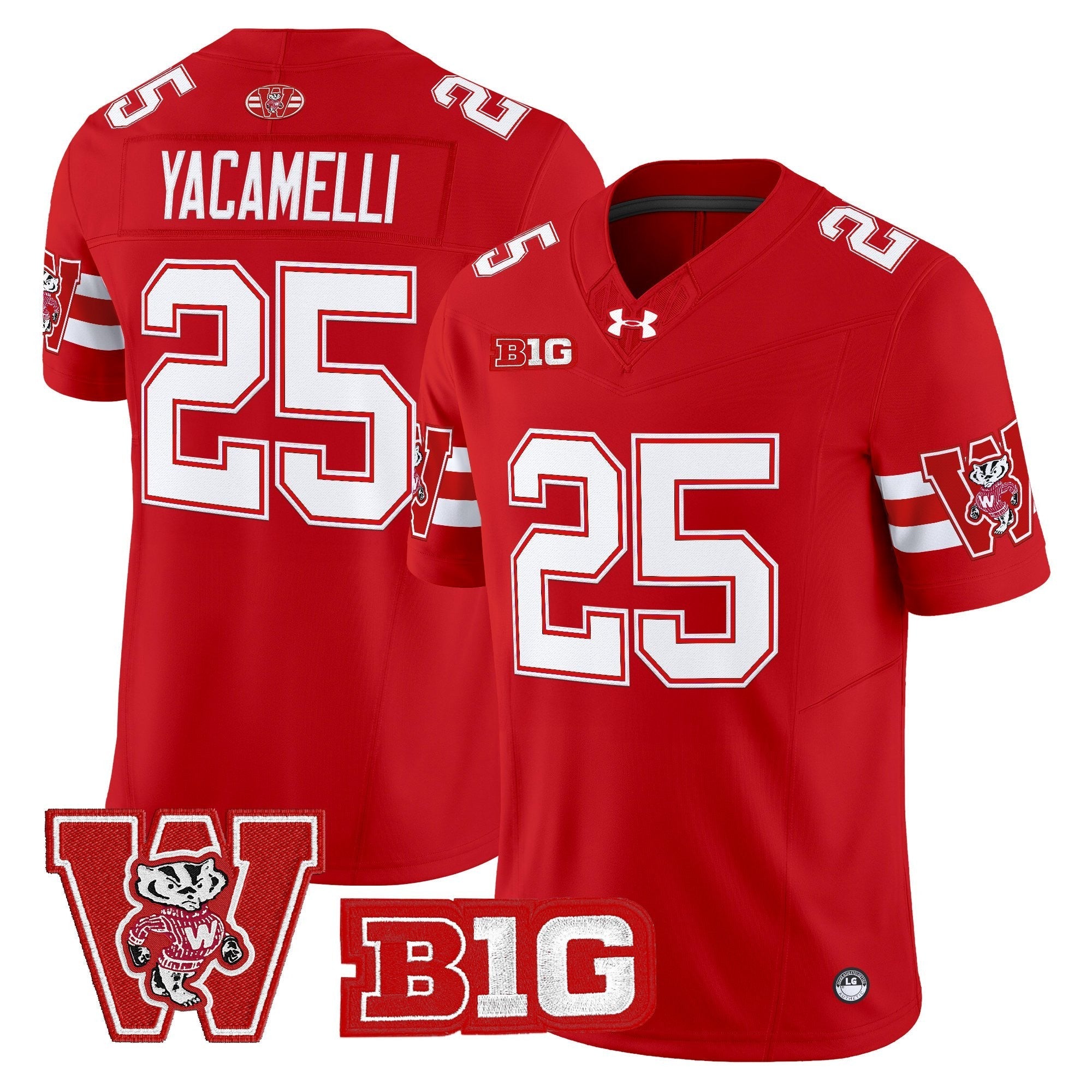 Wisconsin Badgers Throwback Vapor Limited Jersey - All Stitched