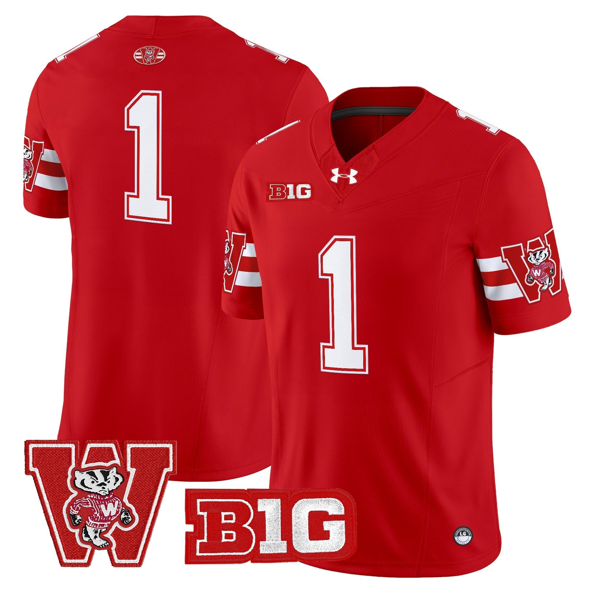 Wisconsin Badgers Throwback Vapor Limited Jersey - All Stitched