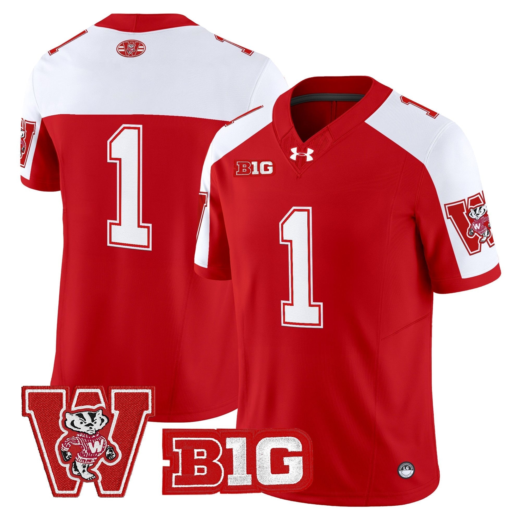 Wisconsin Badgers Throwback Vapor Limited Jersey - All Stitched