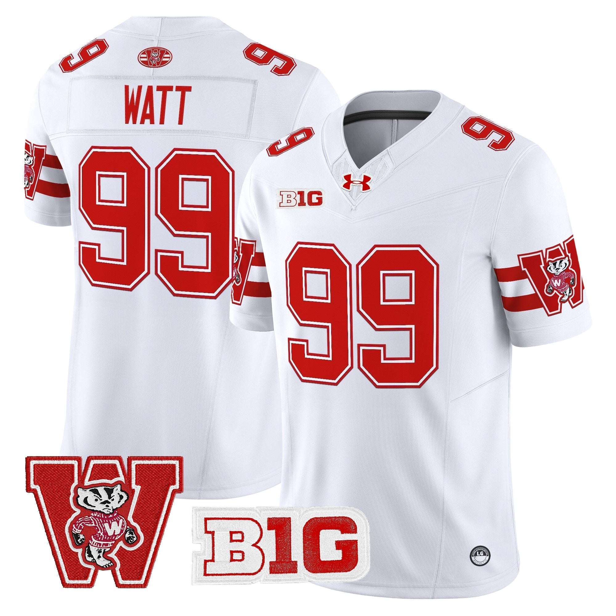 Wisconsin Badgers Throwback Vapor Limited Jersey - All Stitched