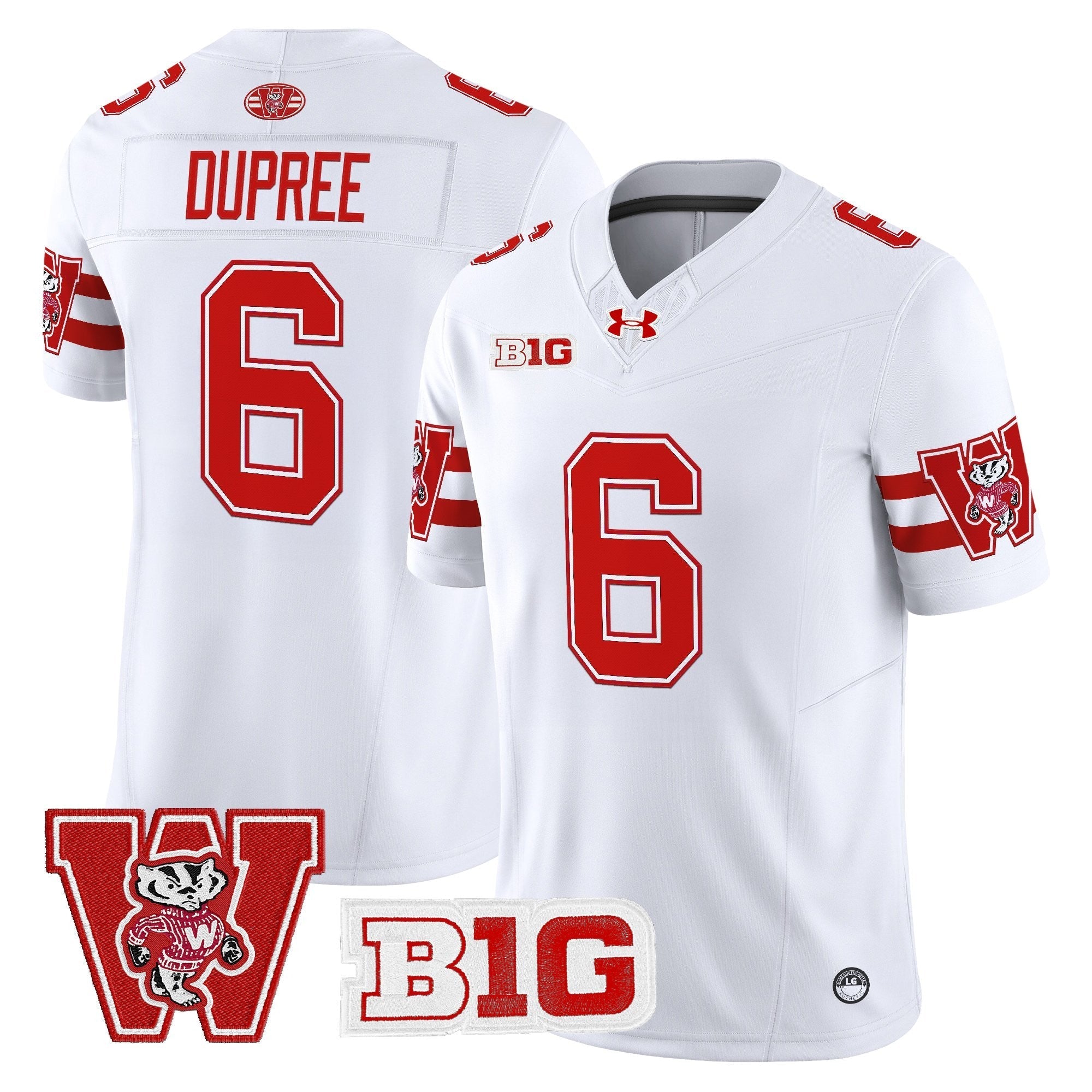 Wisconsin Badgers Throwback Vapor Limited Jersey - All Stitched