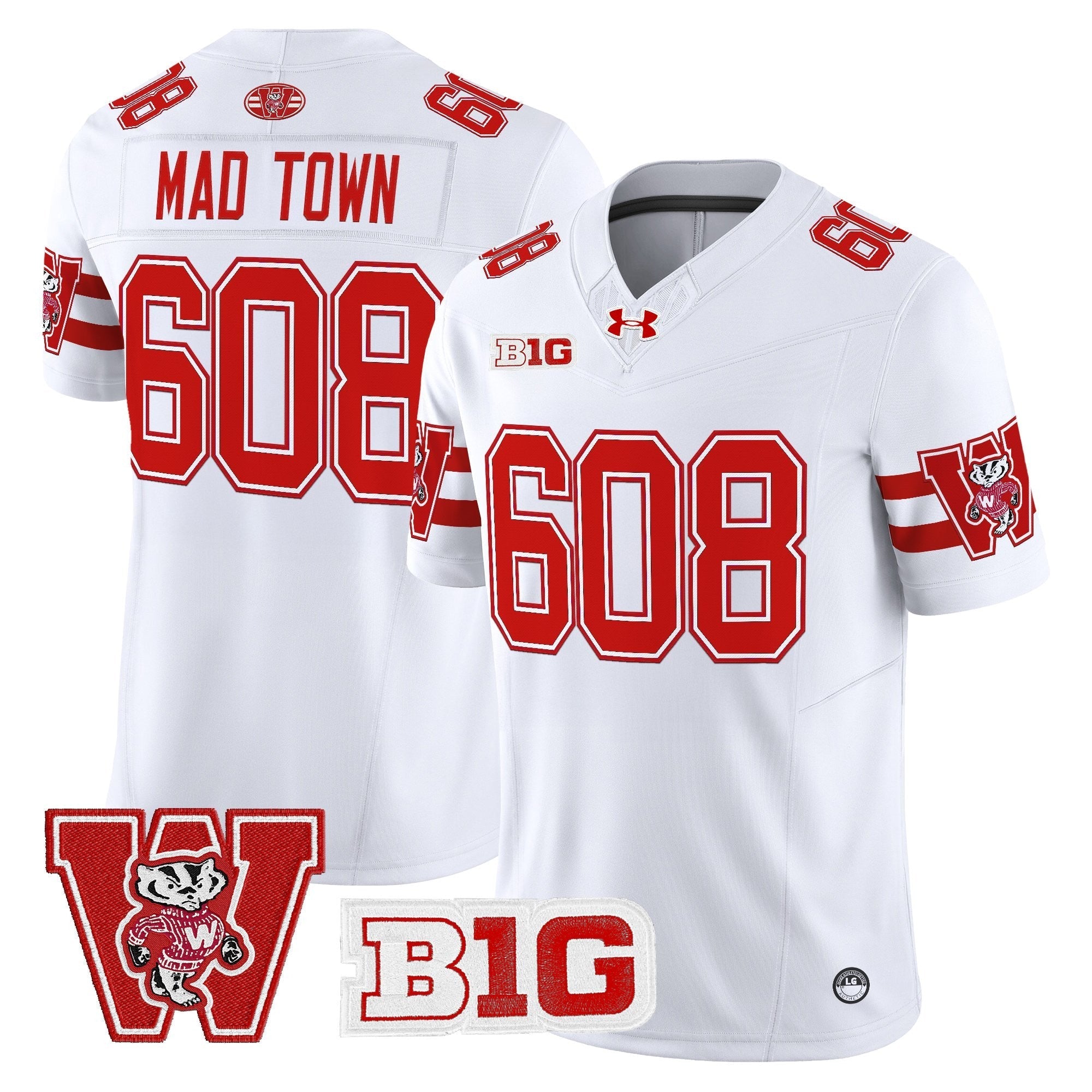Wisconsin Badgers Throwback Vapor Limited Jersey - All Stitched