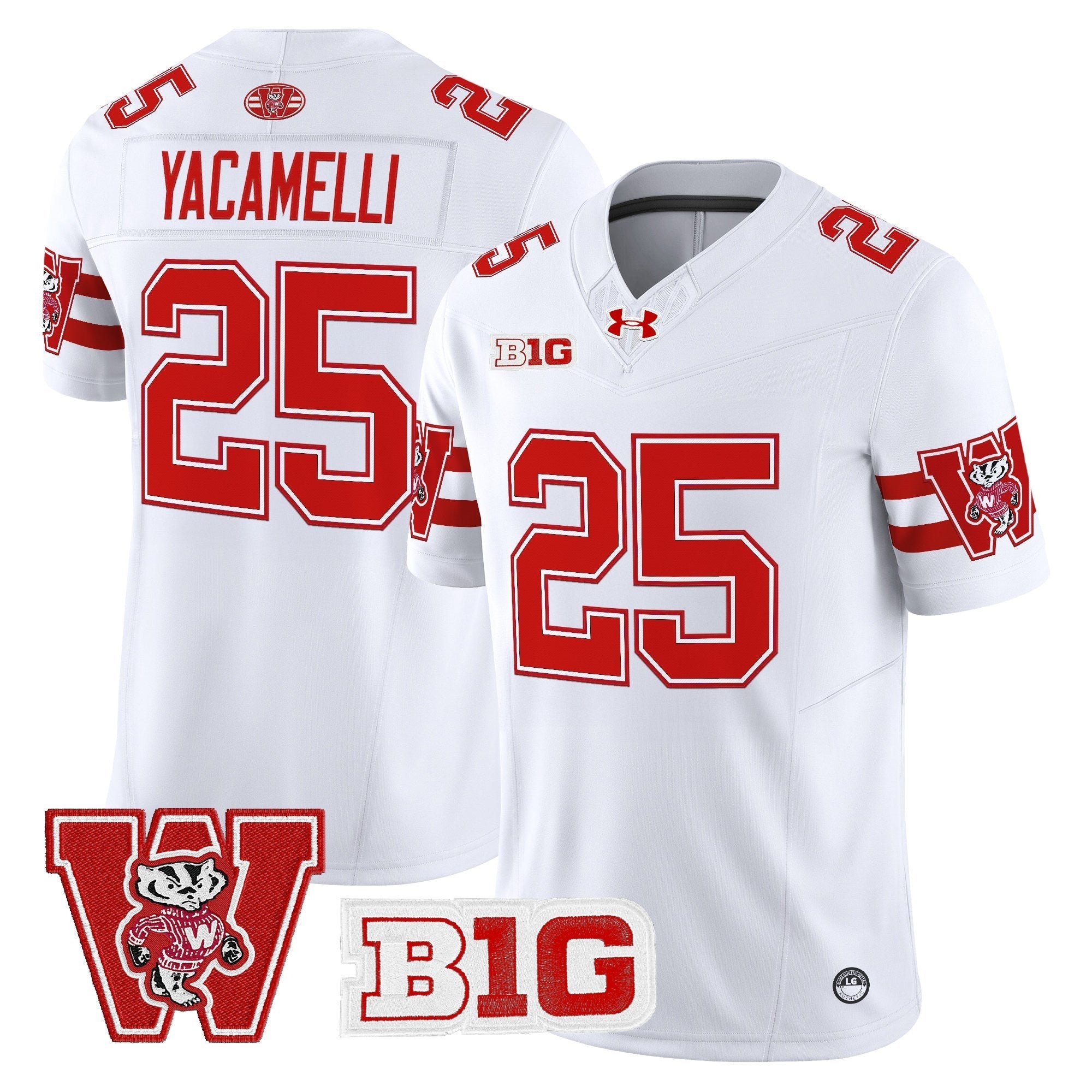 Wisconsin Badgers Throwback Vapor Limited Jersey - All Stitched