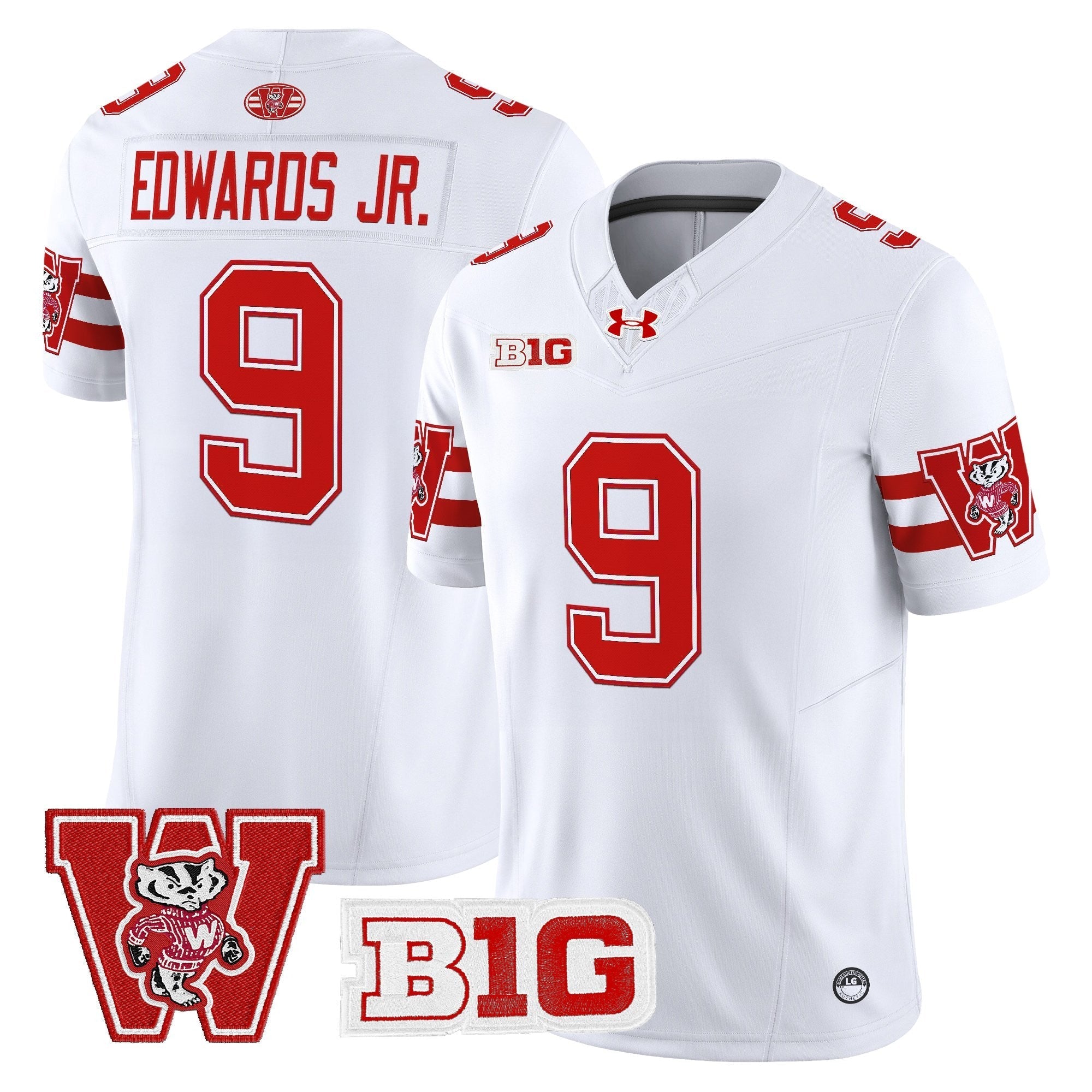 Wisconsin Badgers Throwback Vapor Limited Jersey - All Stitched