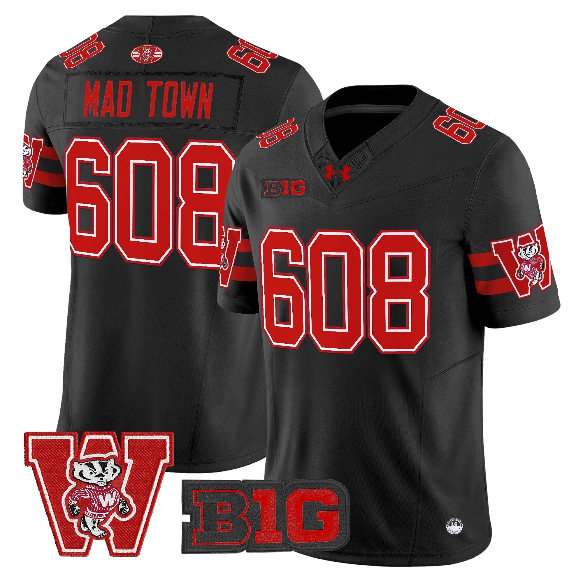 Wisconsin Badgers Throwback Vapor Limited Jersey - All Stitched