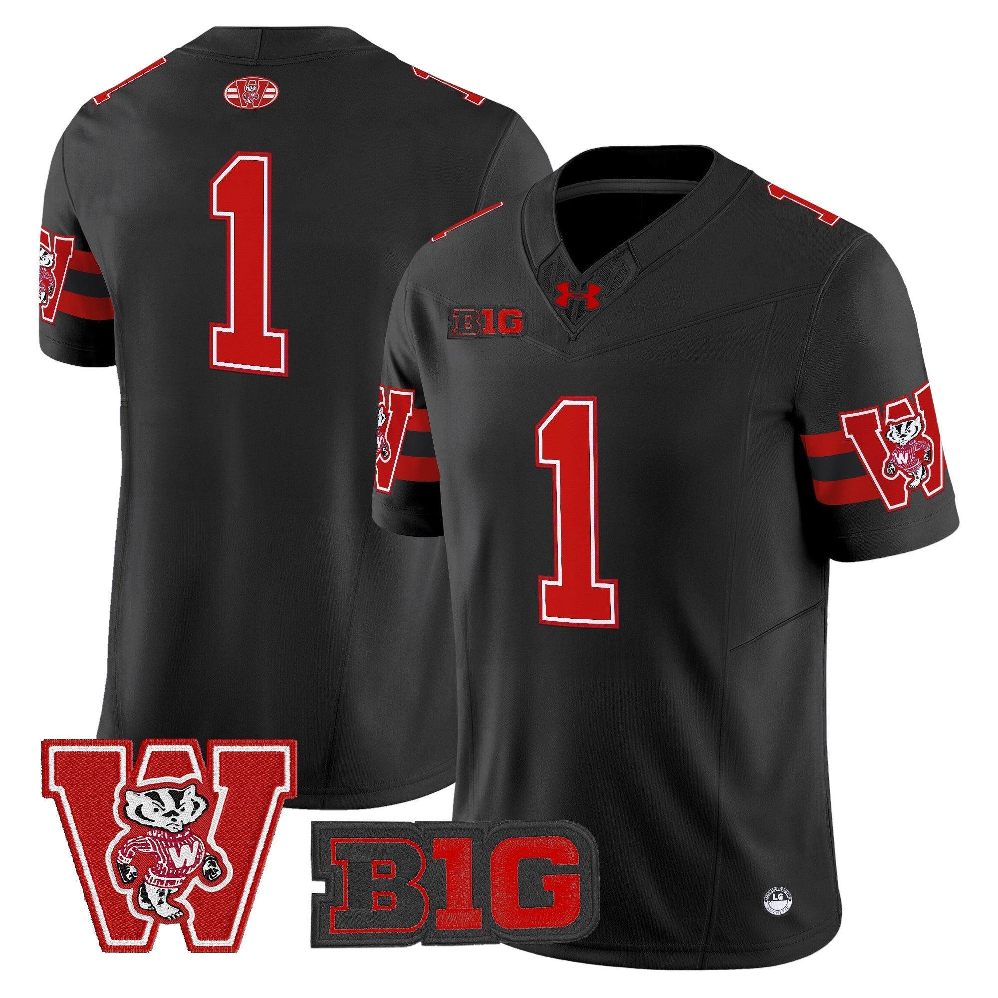 Wisconsin Badgers Throwback Vapor Limited Jersey - All Stitched