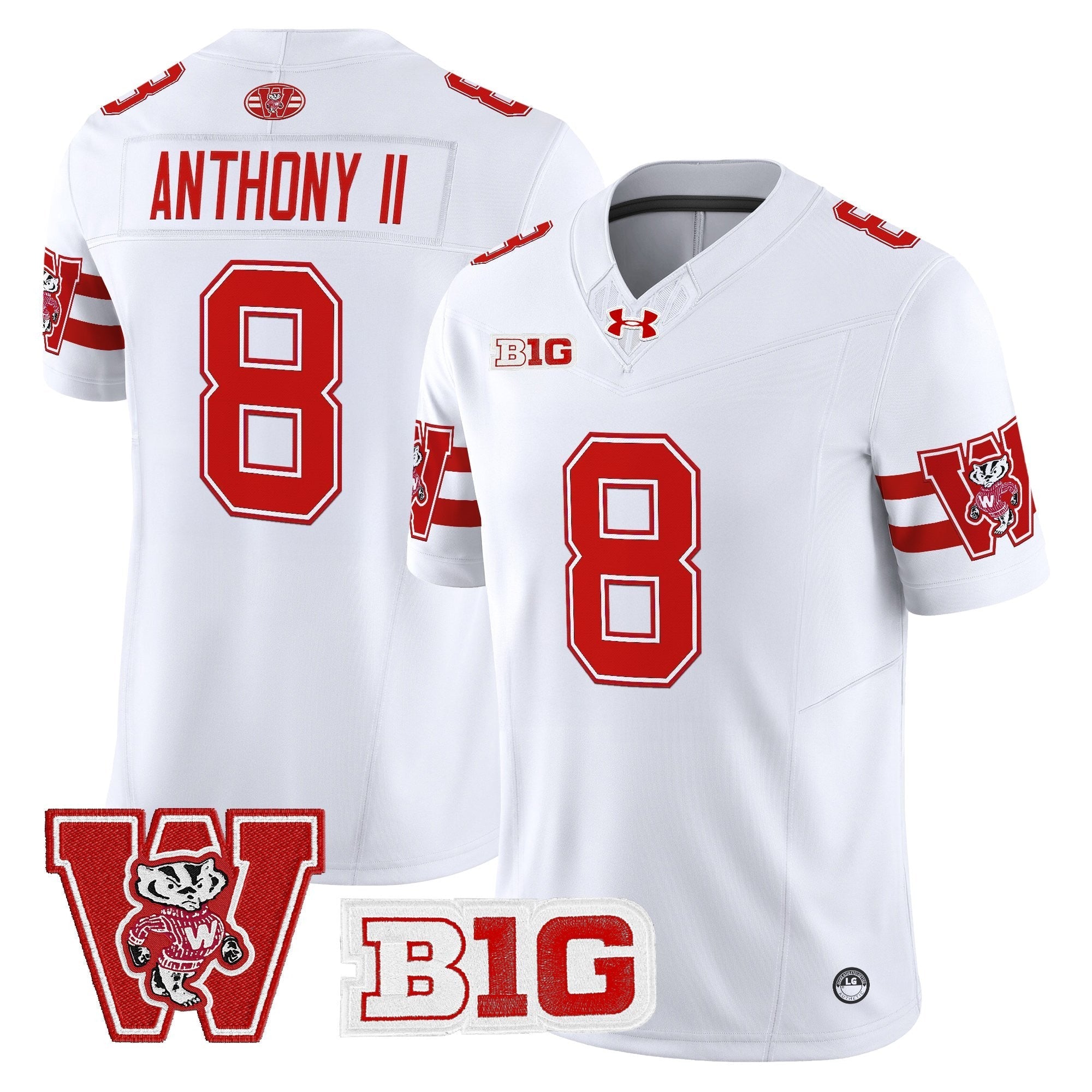 Wisconsin Badgers Throwback Vapor Limited Jersey - All Stitched