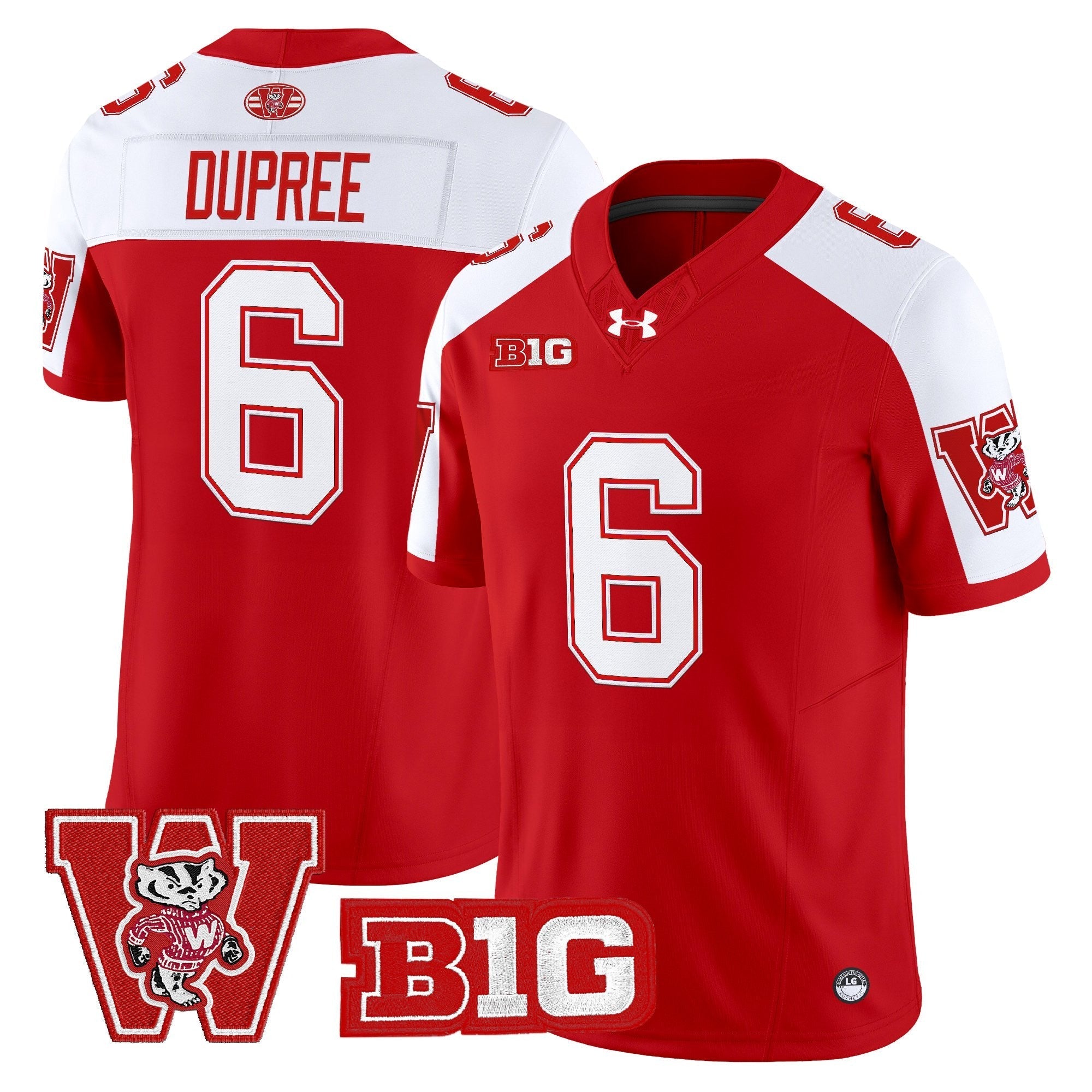 Wisconsin Badgers Throwback Vapor Limited Jersey - All Stitched
