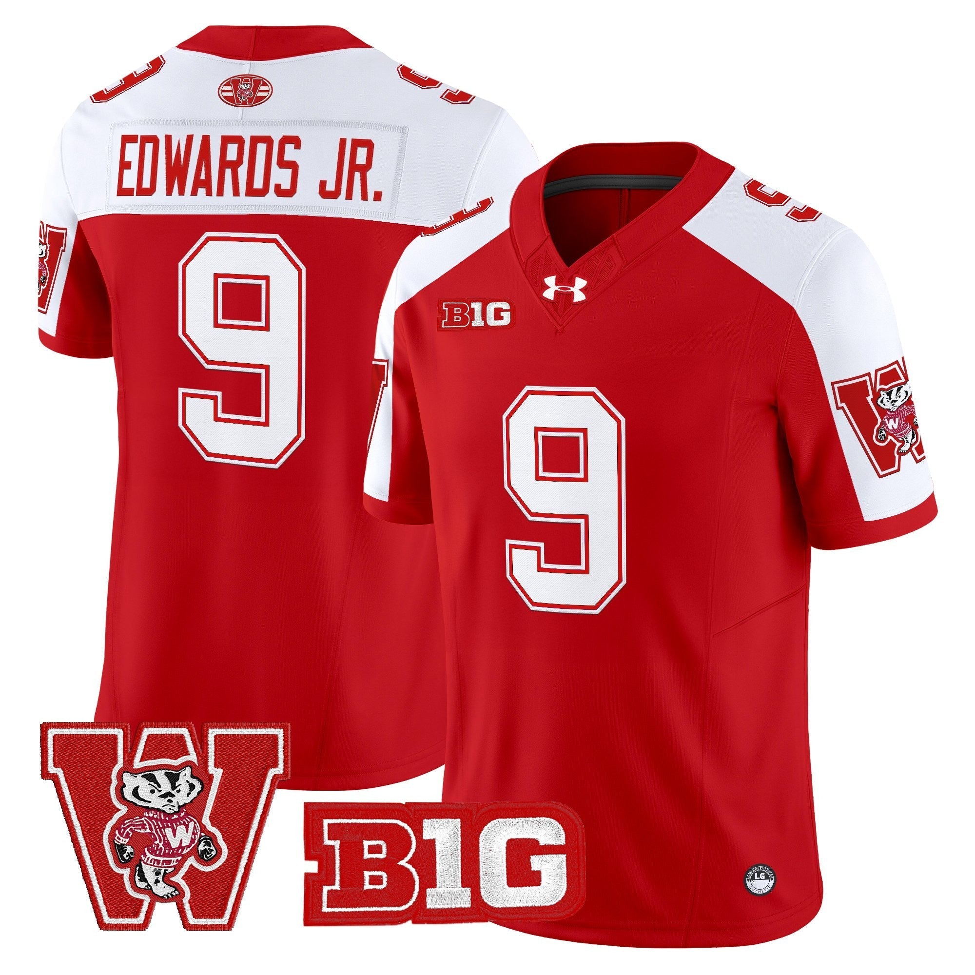 Wisconsin Badgers Throwback Vapor Limited Jersey - All Stitched