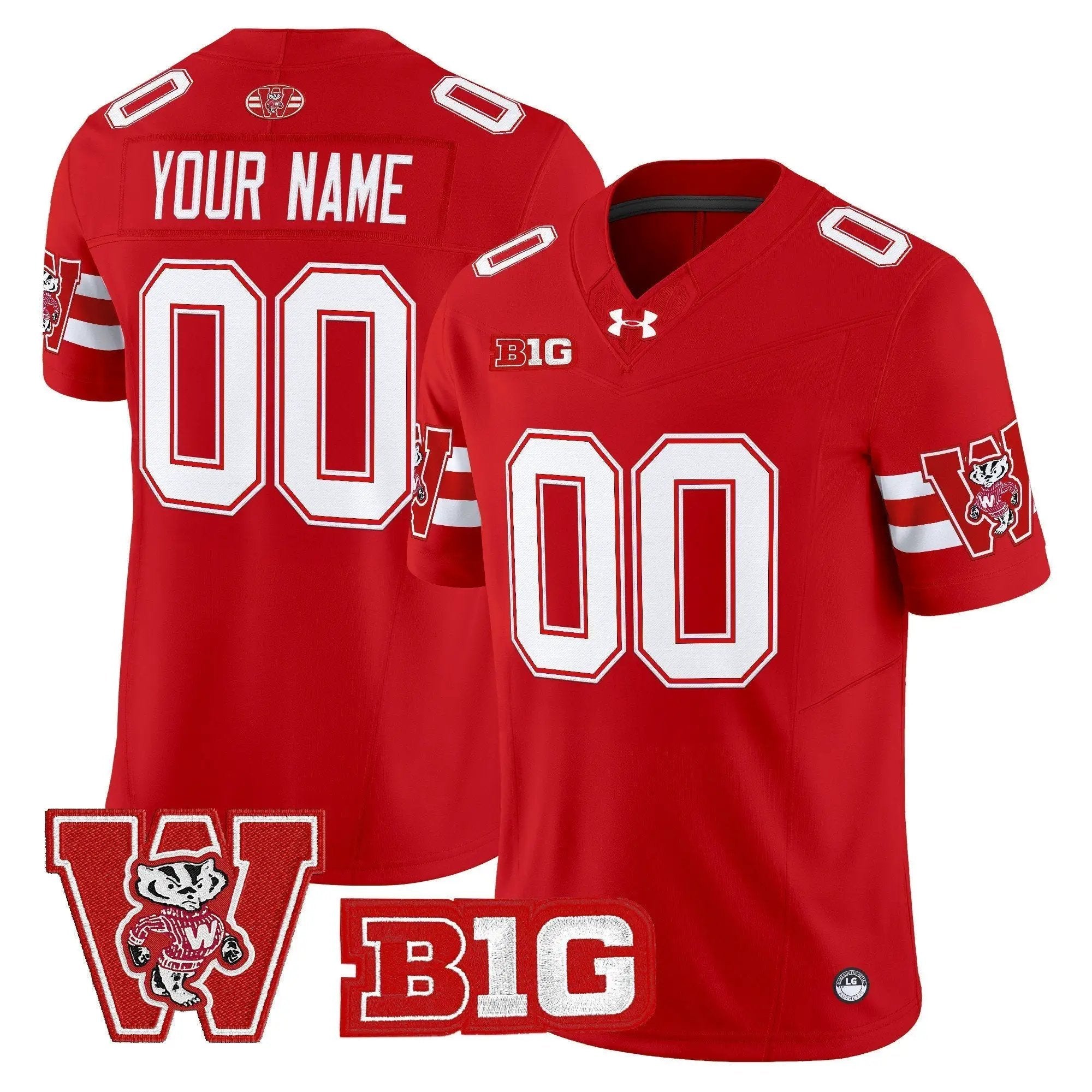 Men Wisconsin Badgers Throwback Vapor Limited Custom Jersey