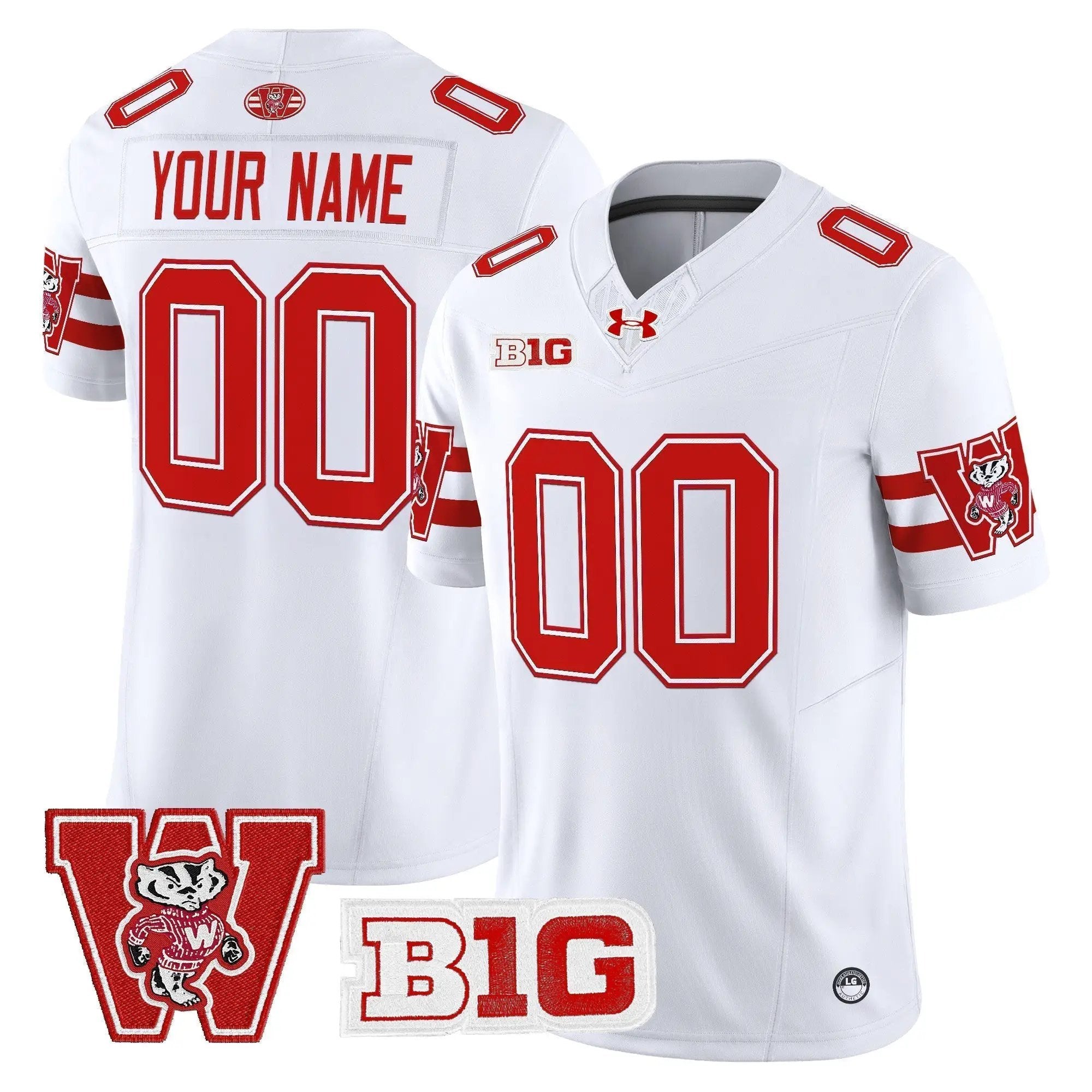 Men Wisconsin Badgers Throwback Vapor Limited Custom Jersey