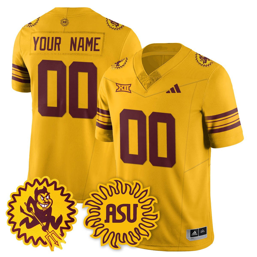 Arizona State Sun Devils 1975 Throwback Uniform - All Stitched