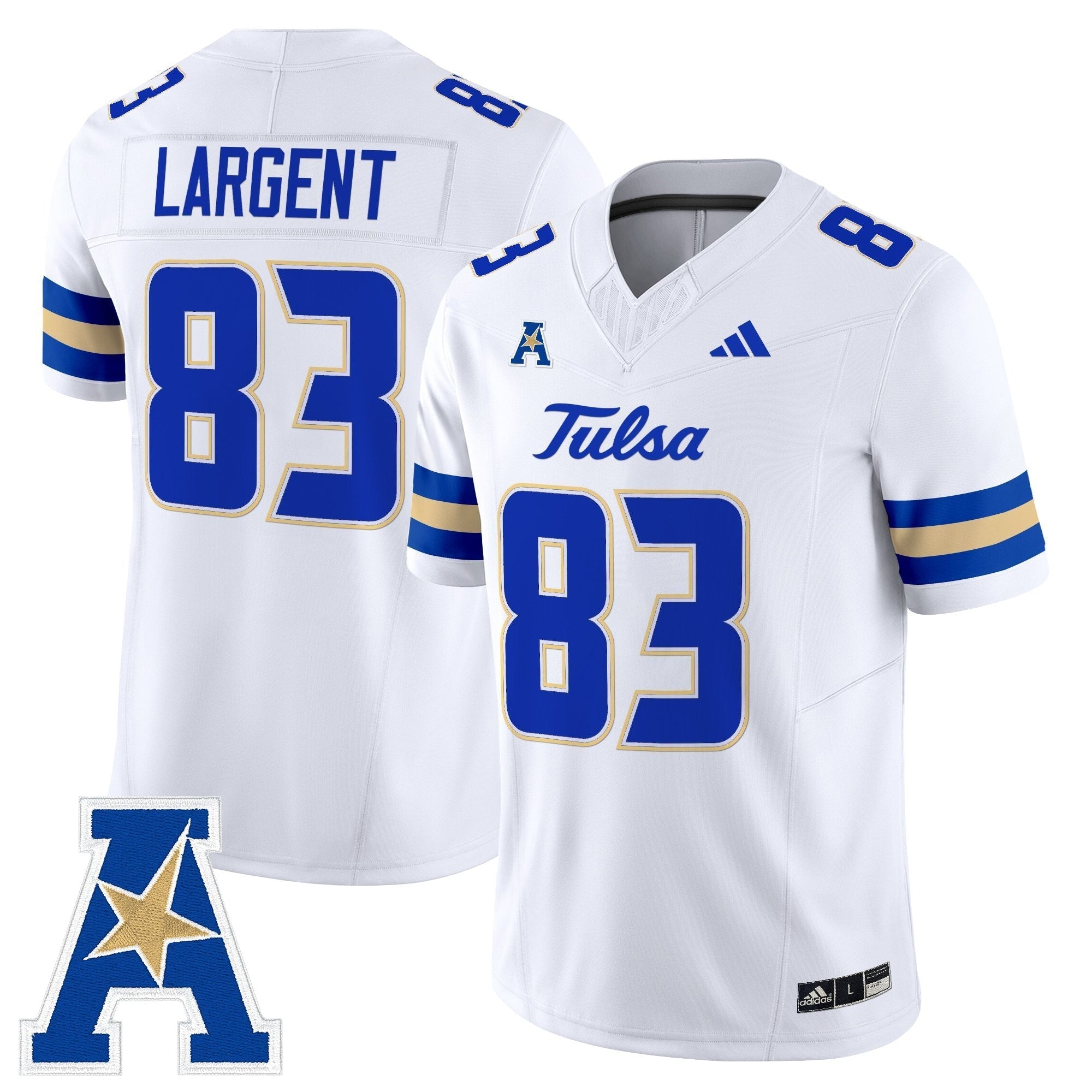 Tulsa Golden Hurricane 2025 Vapor Limited Jersey - All Stitched