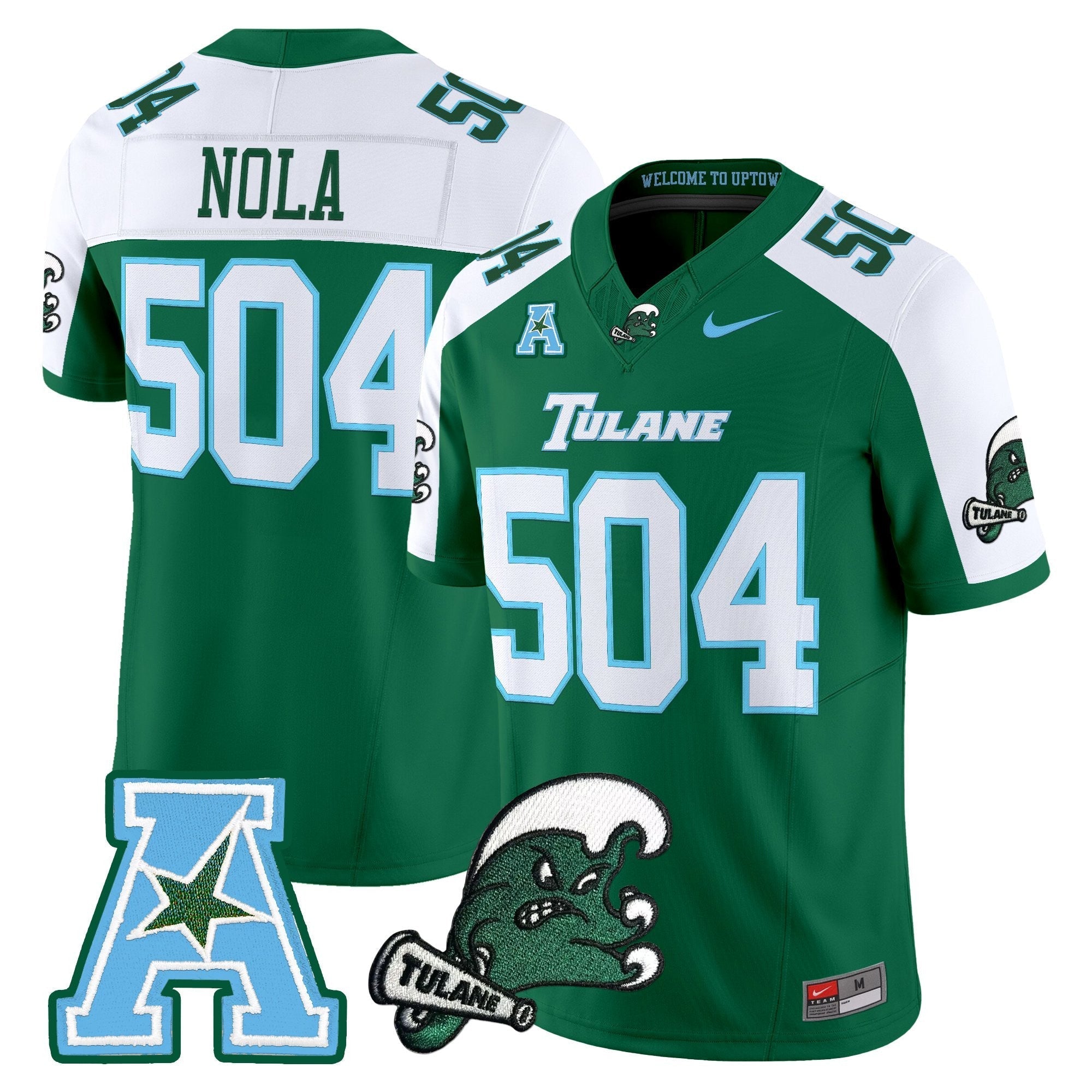 Tulane Green Wave 2025 Vapor Limited Jersey - All Stitched