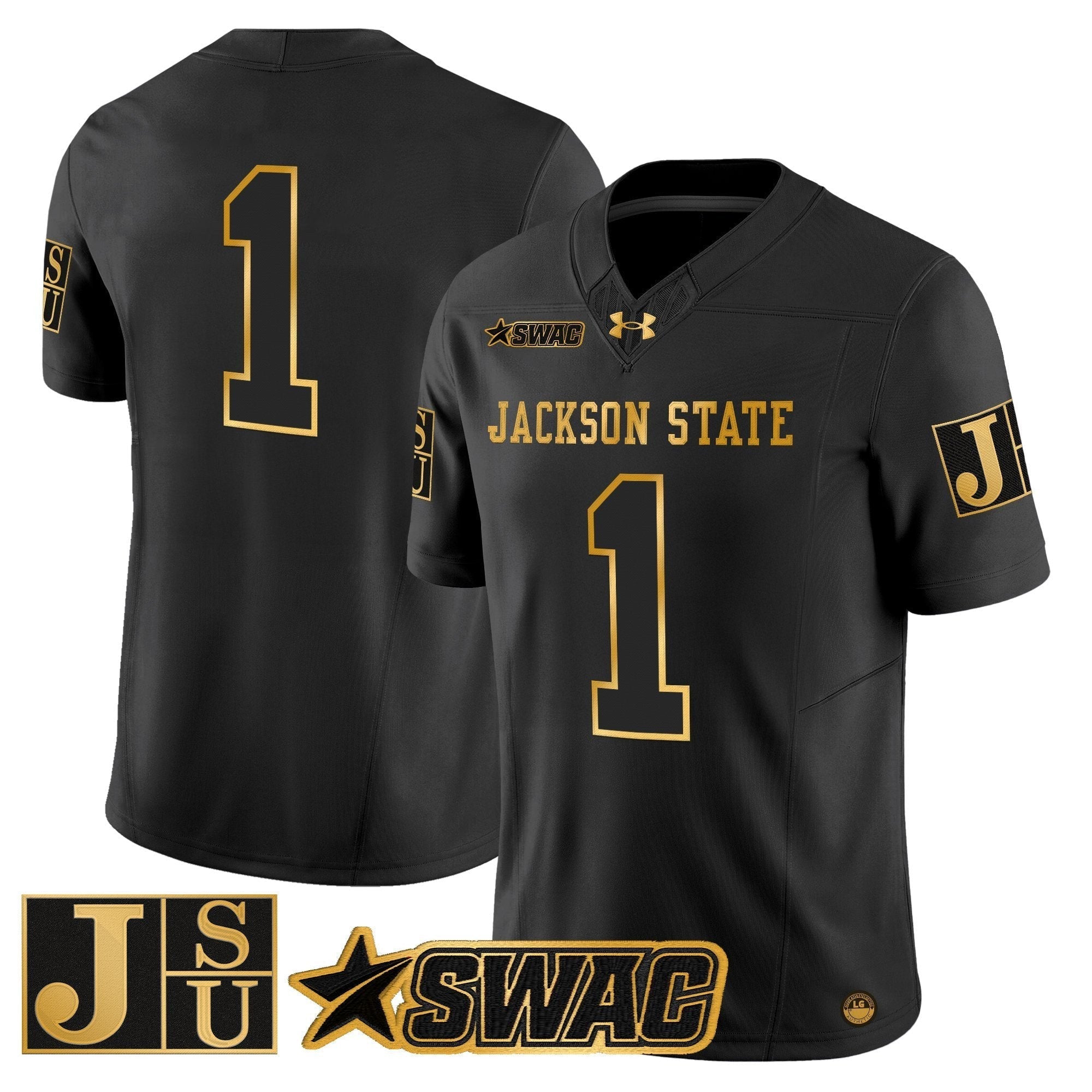 Jackson State Tigers 2025 Gold Vapor Limited Jersey - All Stitched