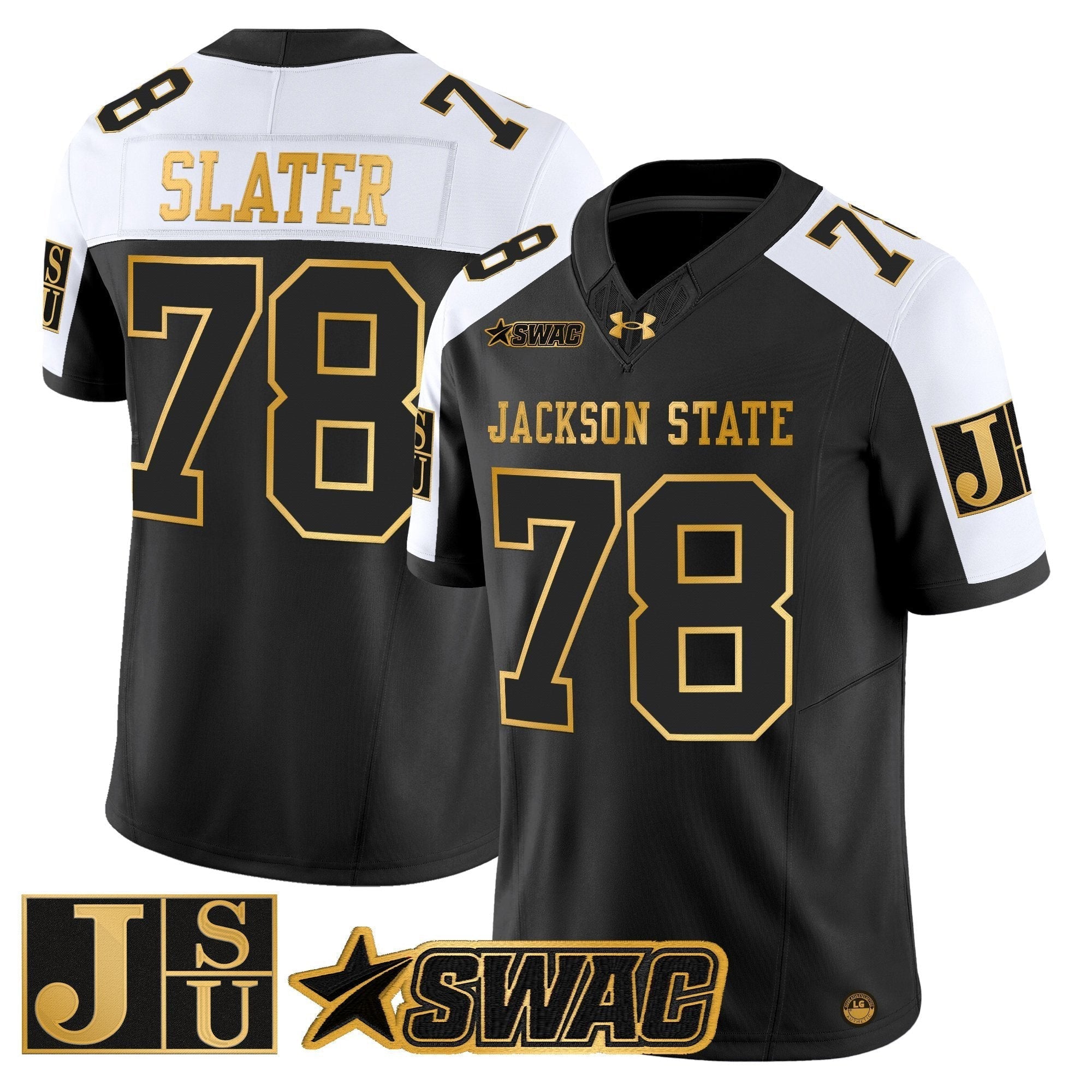 Jackson State Tigers 2025 Gold Vapor Limited Jersey - All Stitched