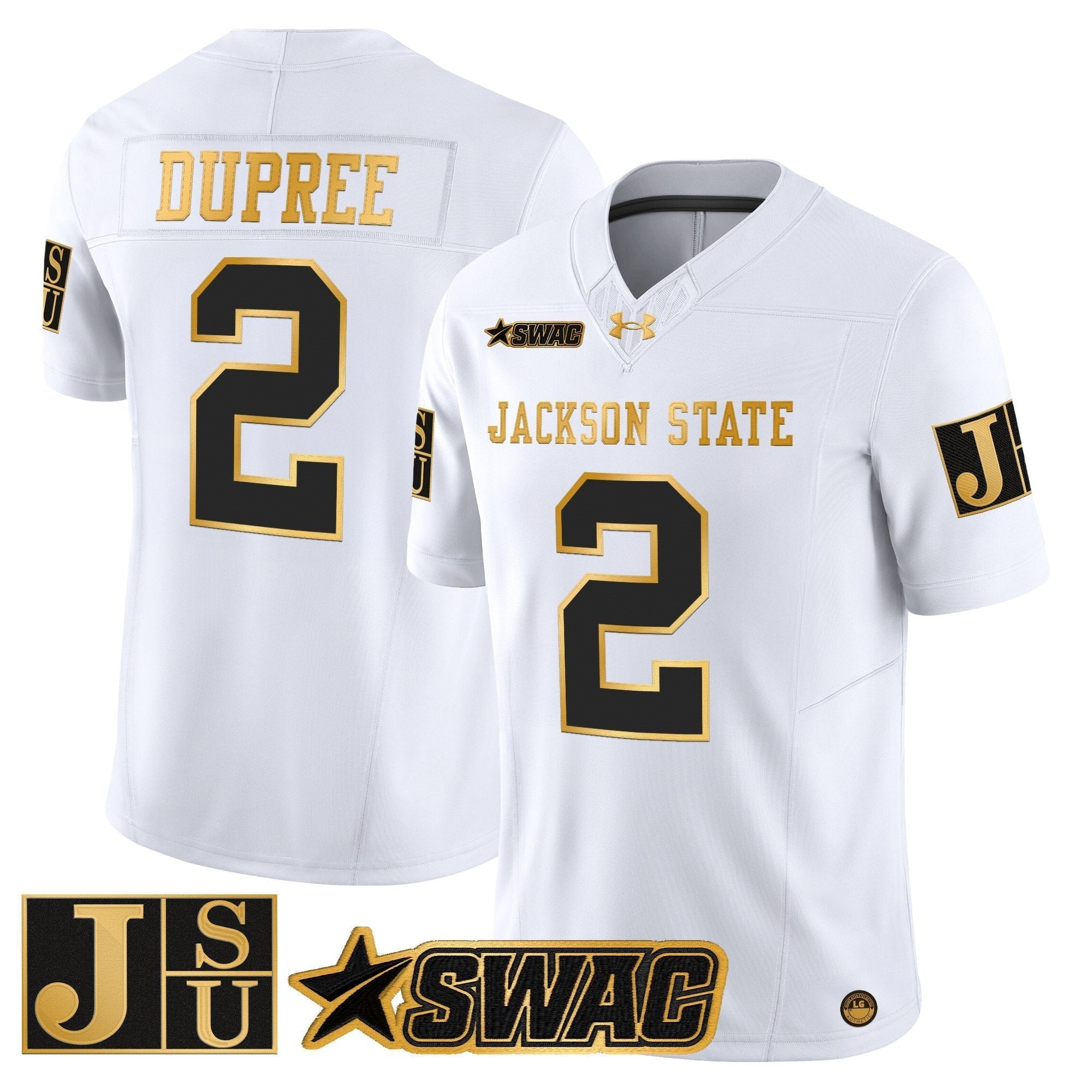 Jackson State Tigers 2025 Gold Vapor Limited Jersey - All Stitched