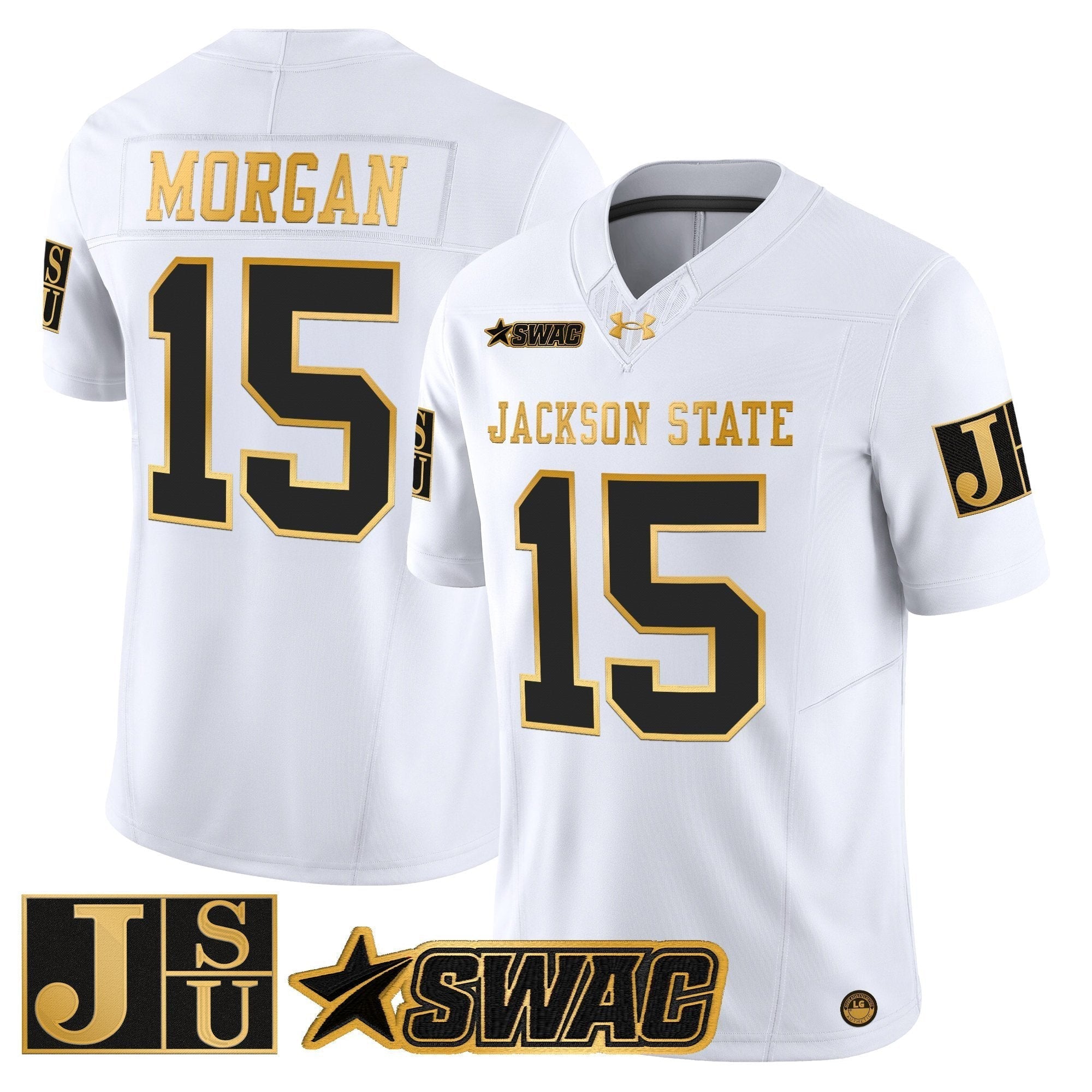 Jackson State Tigers 2025 Gold Vapor Limited Jersey - All Stitched