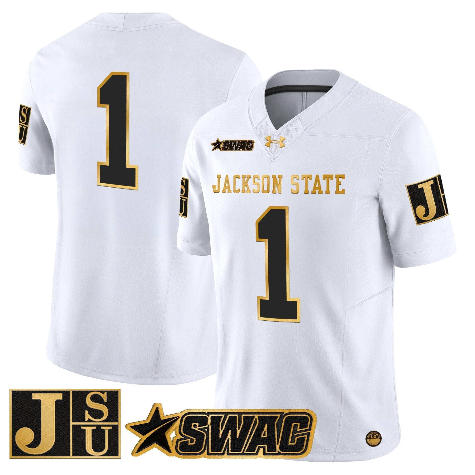 Jackson State Tigers 2025 Gold Vapor Limited Jersey - All Stitched