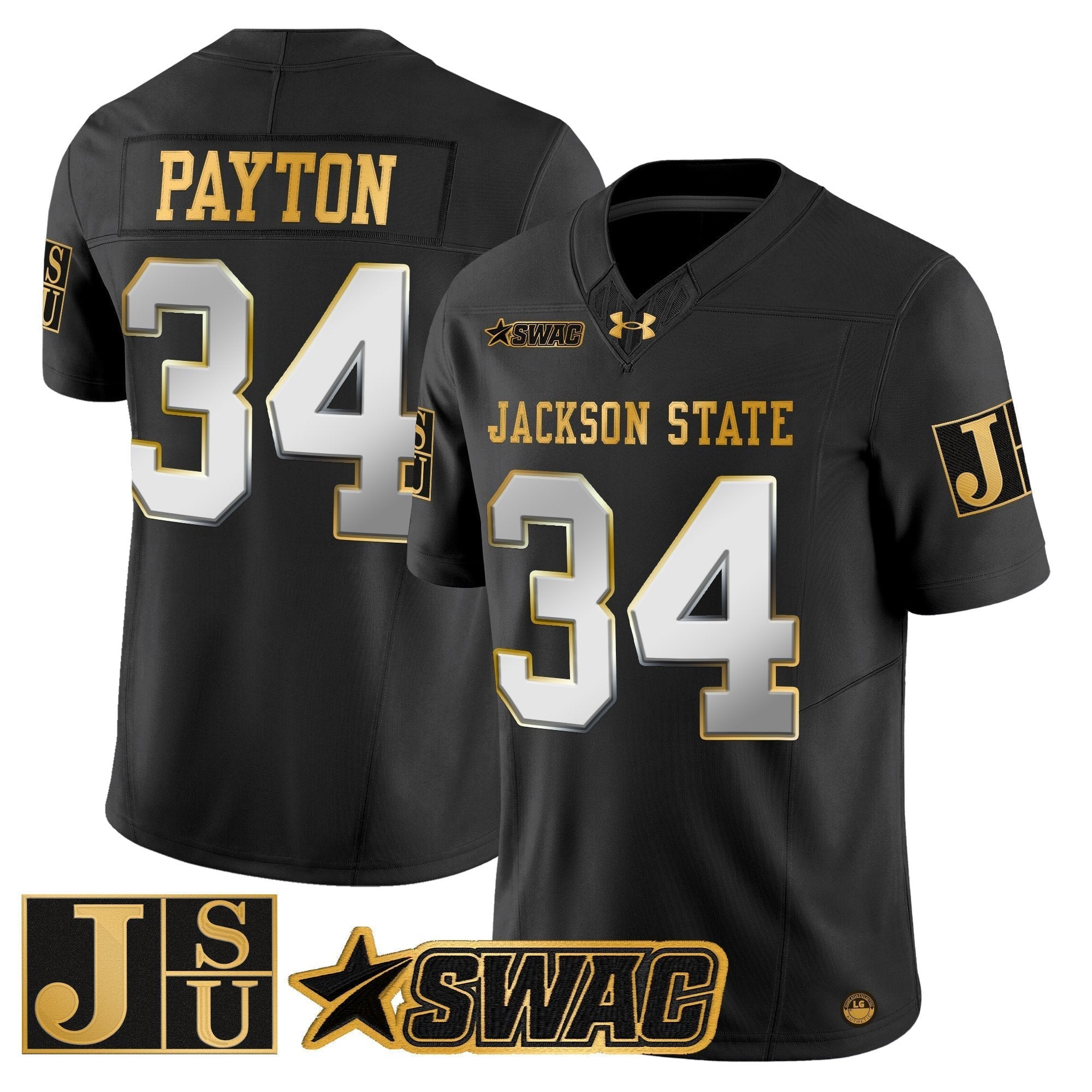 Jackson State Tigers 2025 Gold Vapor Limited Jersey - All Stitched