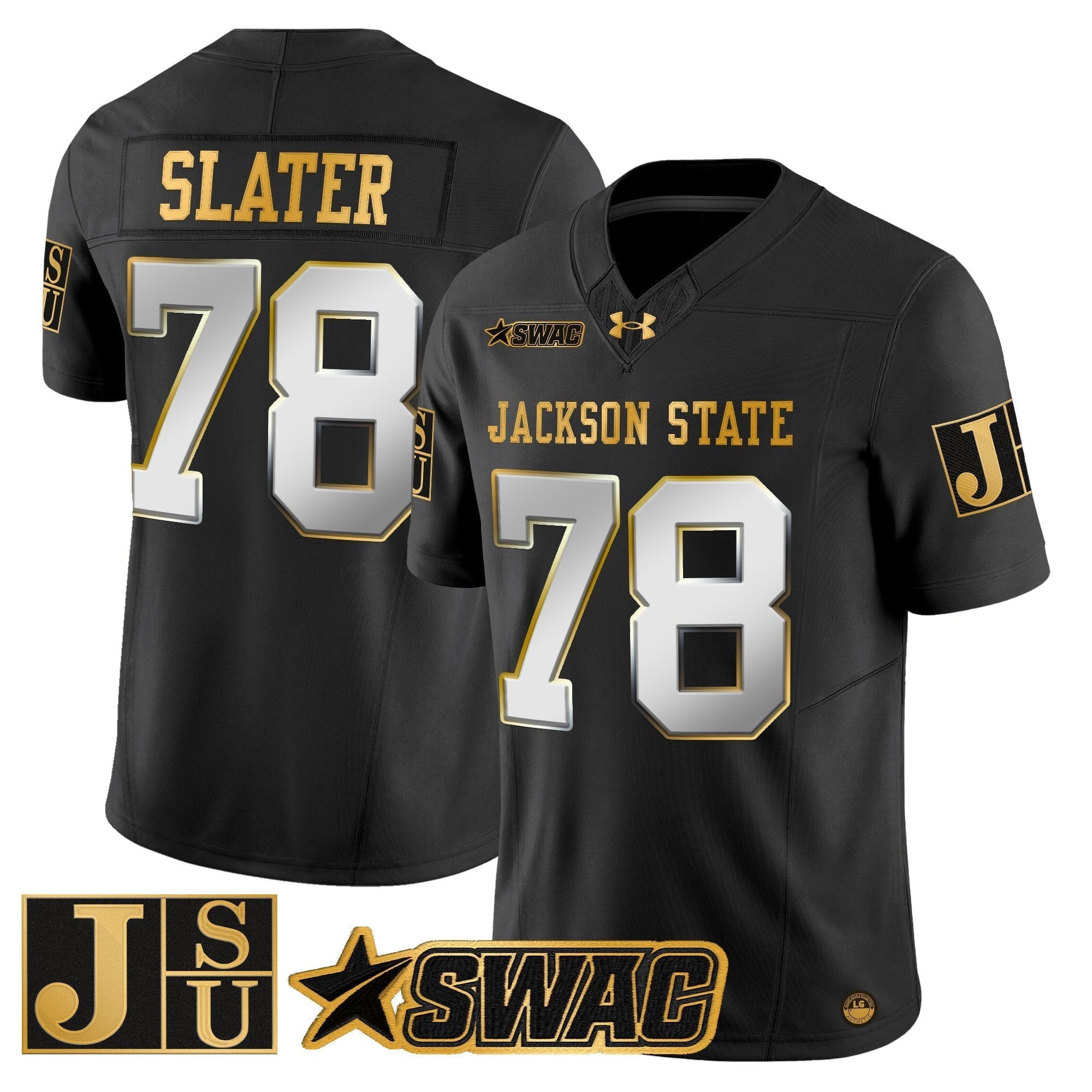 Jackson State Tigers 2025 Gold Vapor Limited Jersey - All Stitched