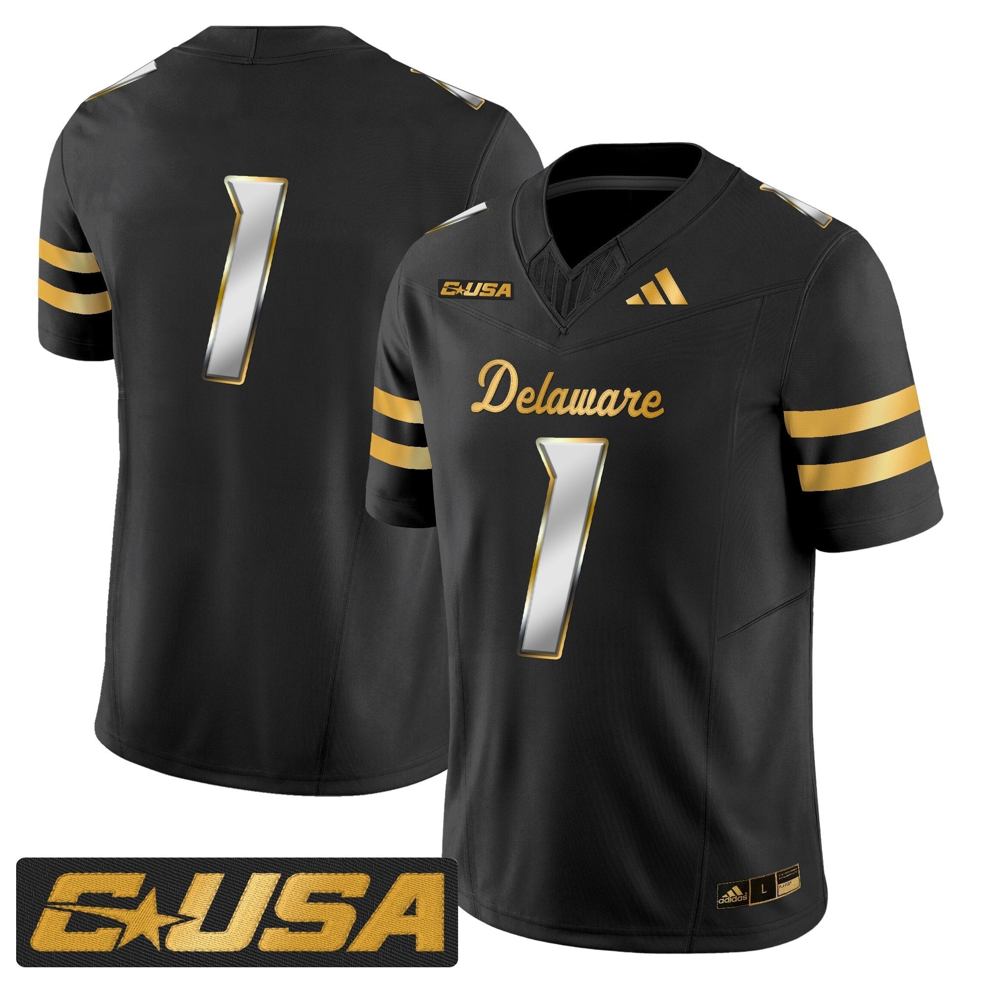 Delaware Blue Hens 2025 Gold Vapor Limited Jersey - All Stitched