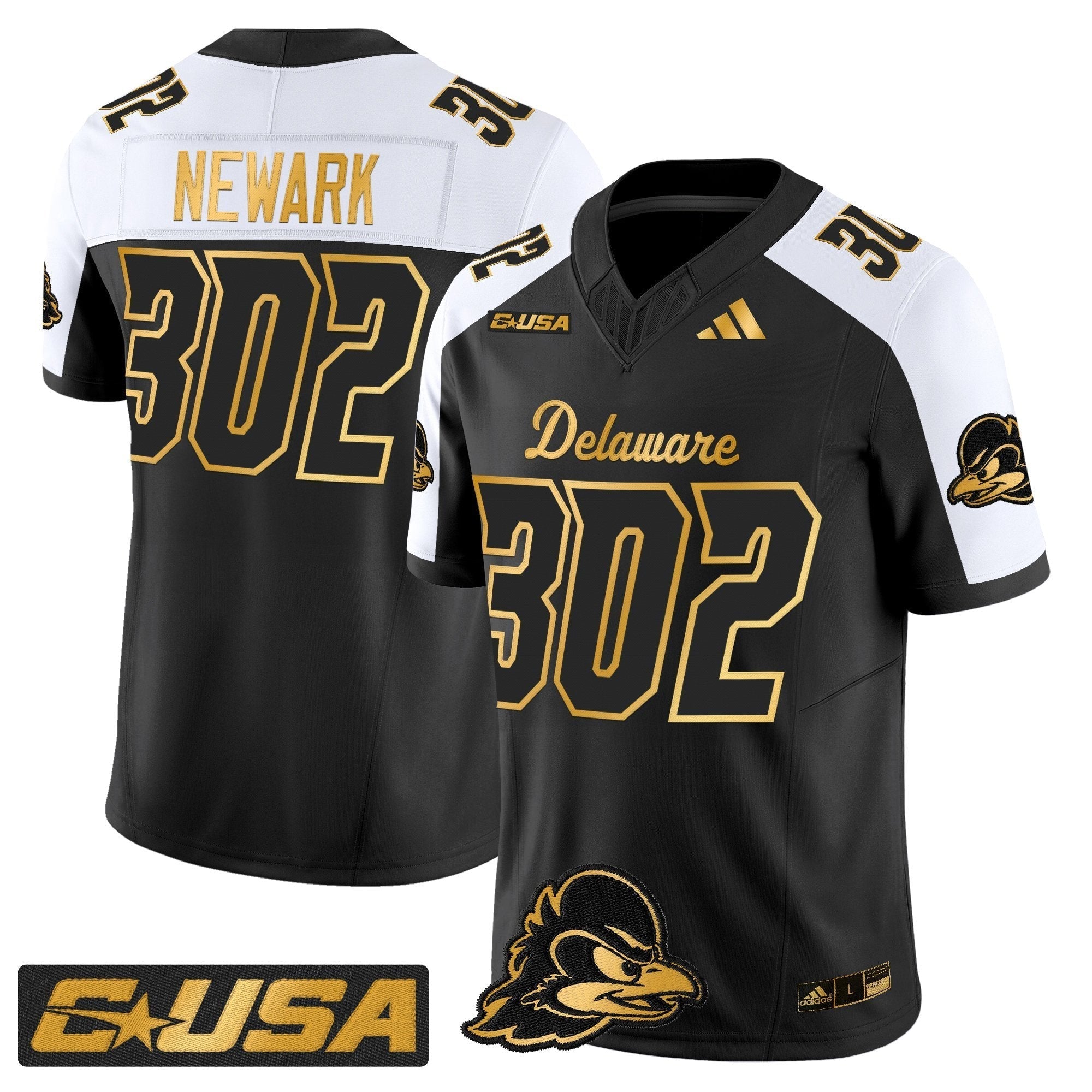 Delaware Blue Hens 2025 Gold Vapor Limited Jersey - All Stitched