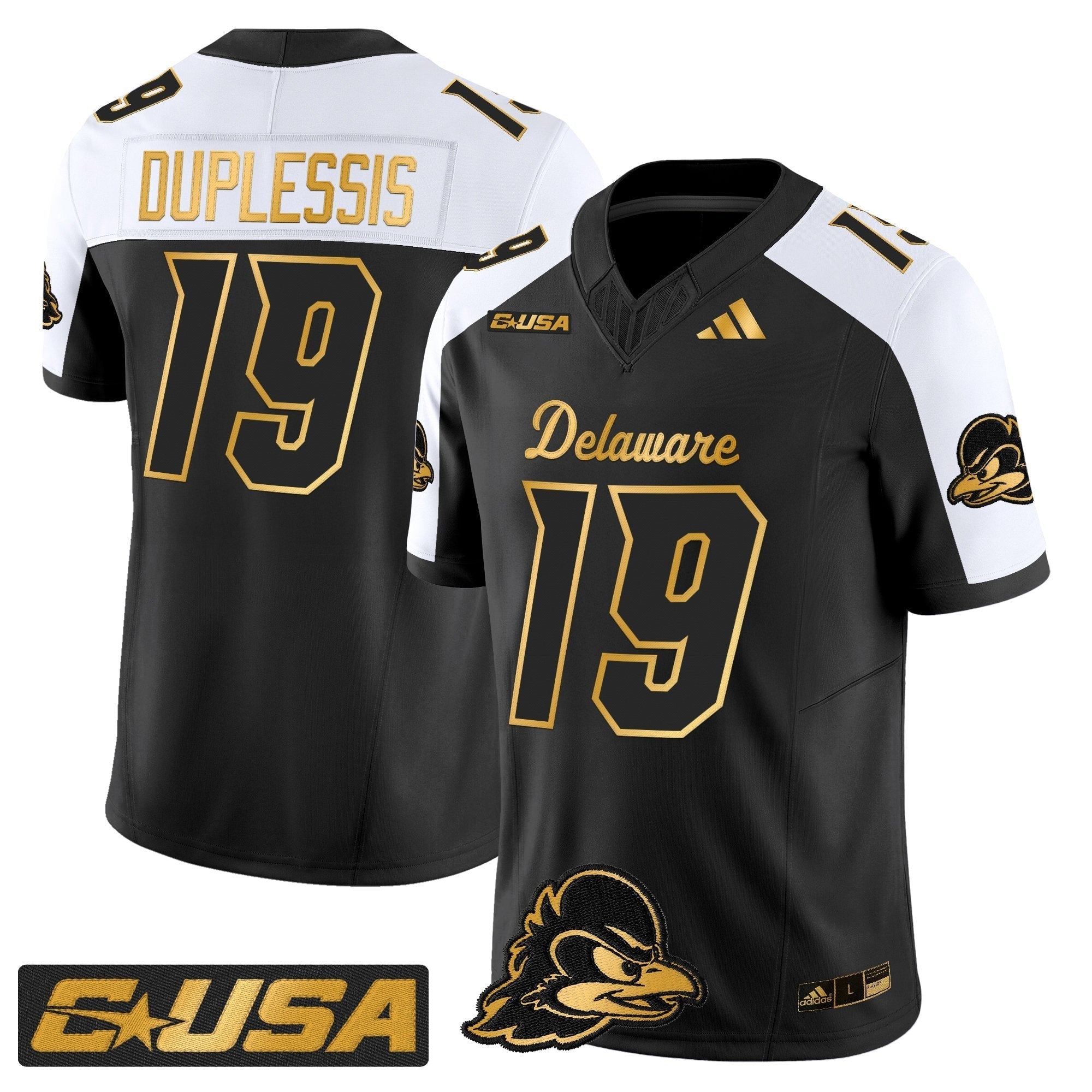 Delaware Blue Hens 2025 Gold Vapor Limited Jersey - All Stitched
