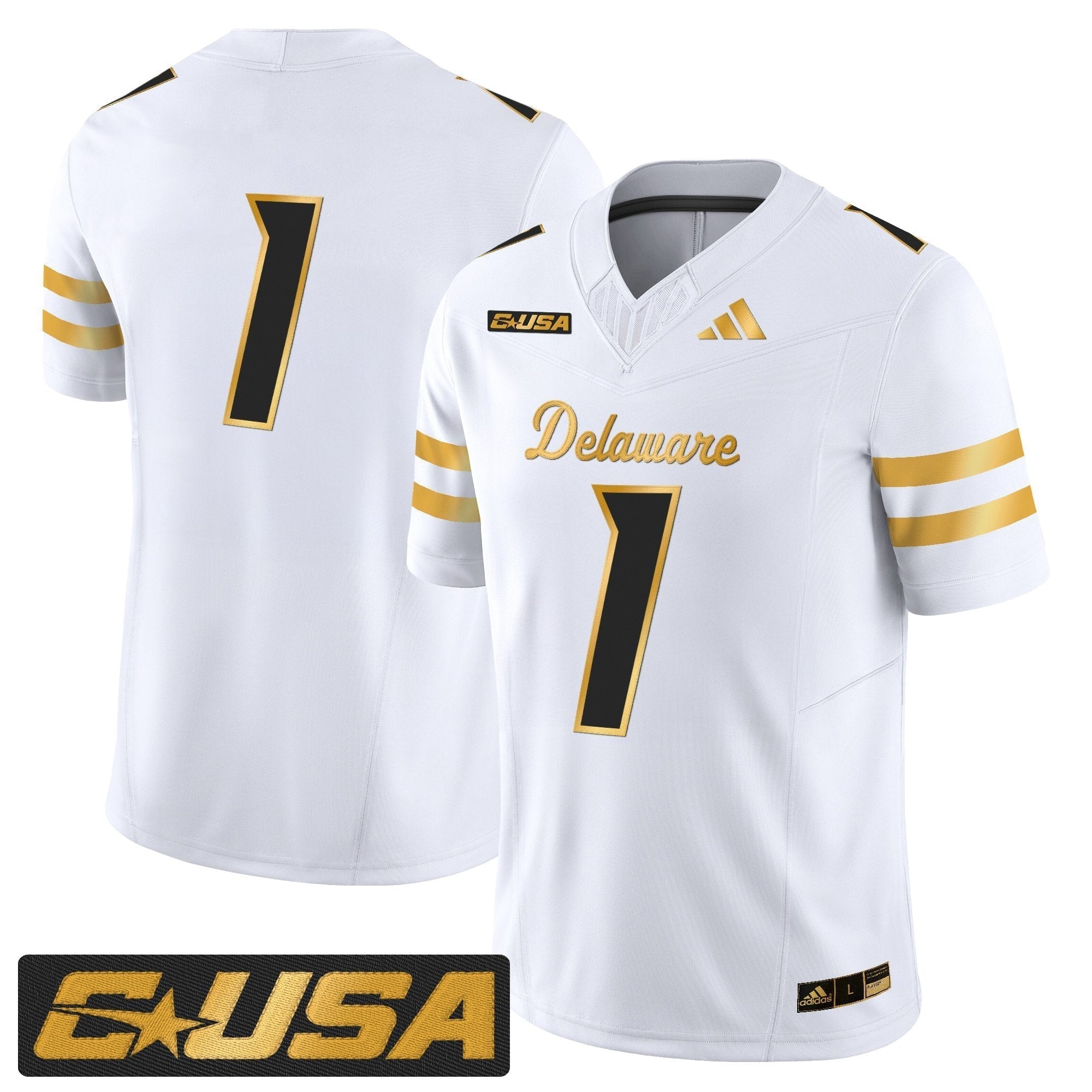 Delaware Blue Hens 2025 Gold Vapor Limited Jersey - All Stitched