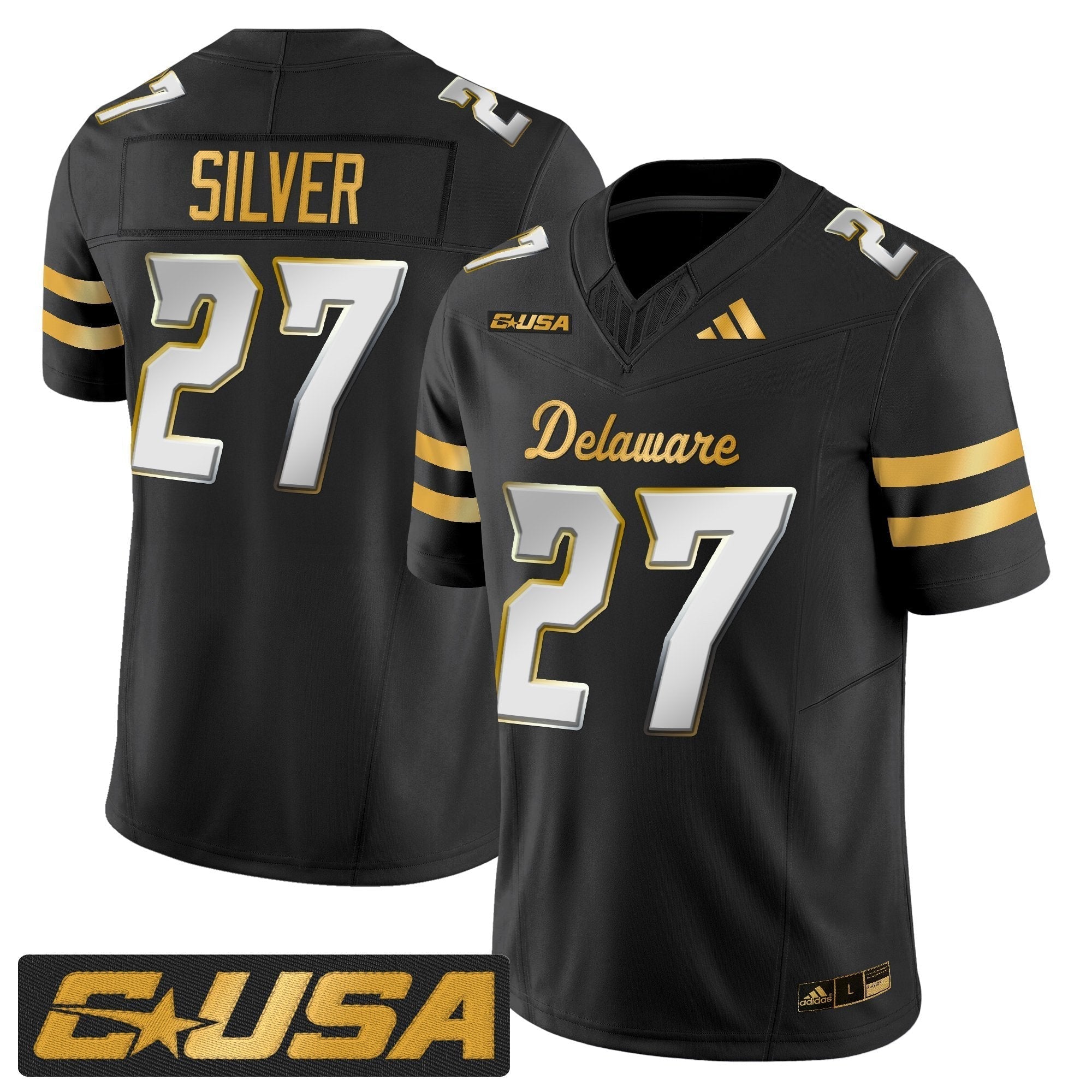 Delaware Blue Hens 2025 Gold Vapor Limited Jersey - All Stitched