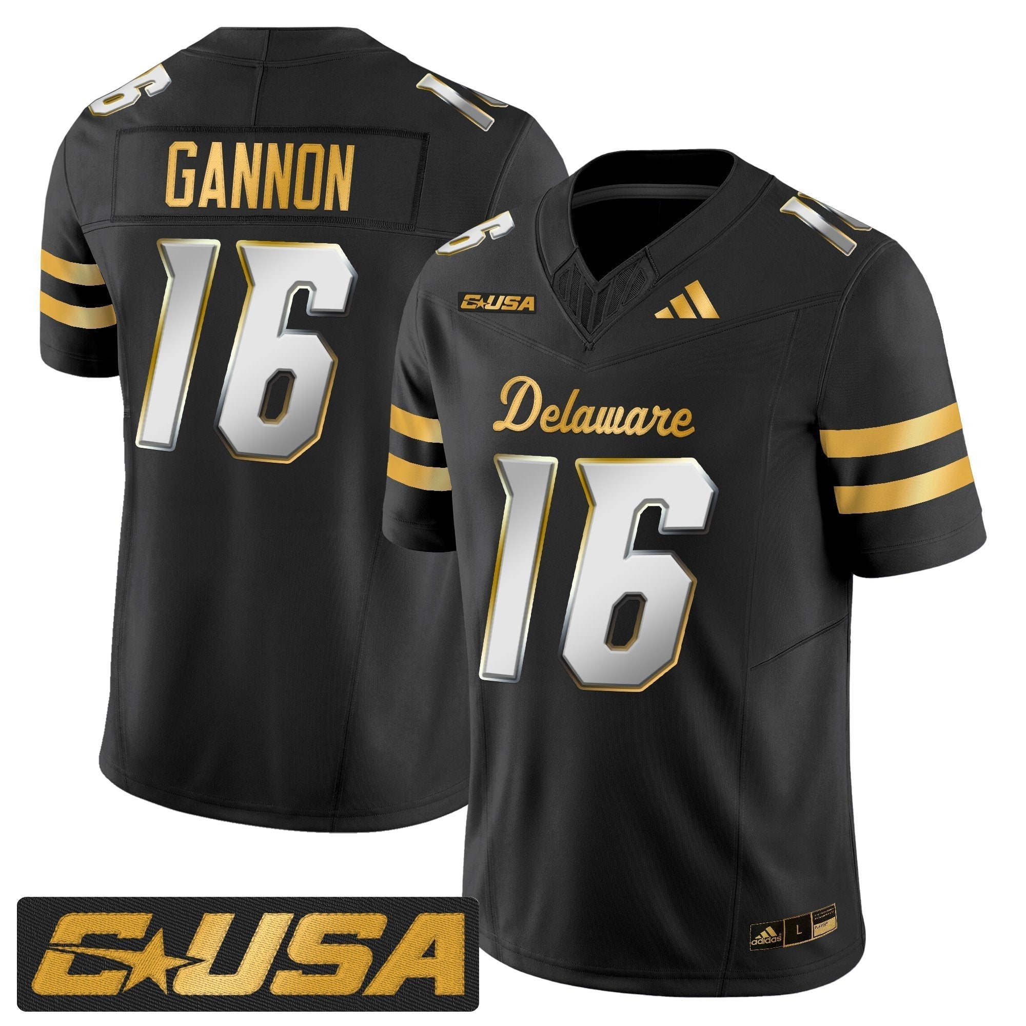 Delaware Blue Hens 2025 Gold Vapor Limited Jersey - All Stitched