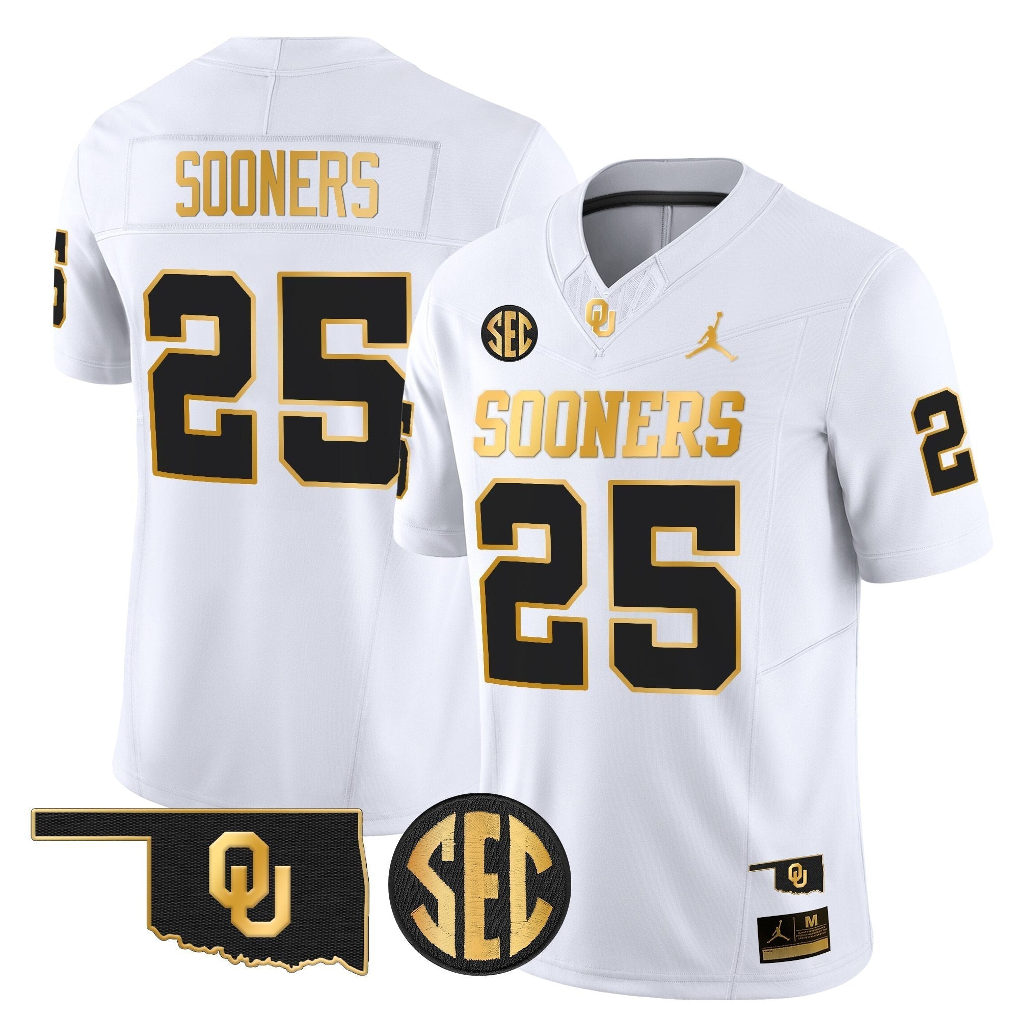 Oklahoma Sooners 2025 Gold Vapor Limited Jersey - All Stitched
