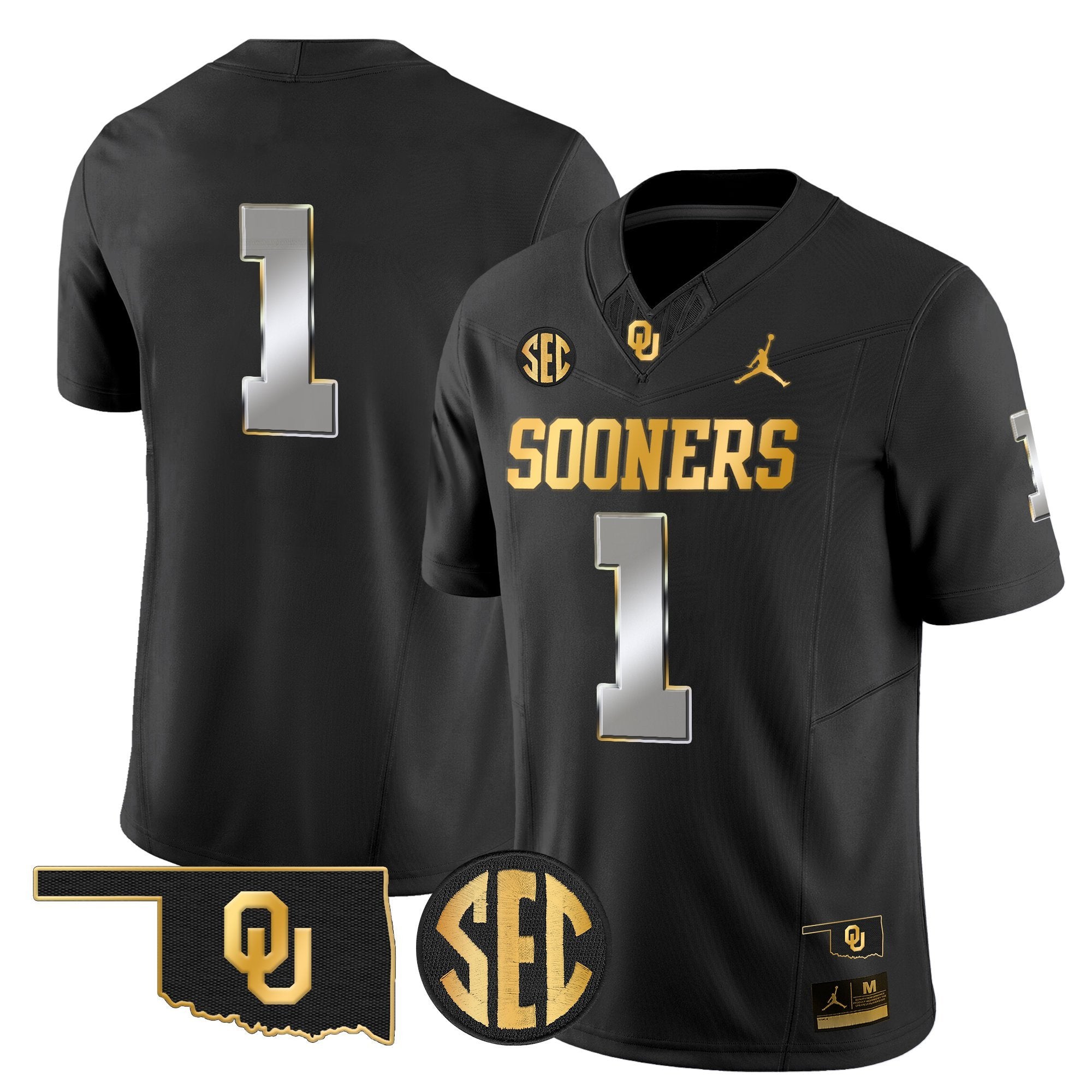 Oklahoma Sooners 2025 Gold Vapor Limited Jersey - All Stitched