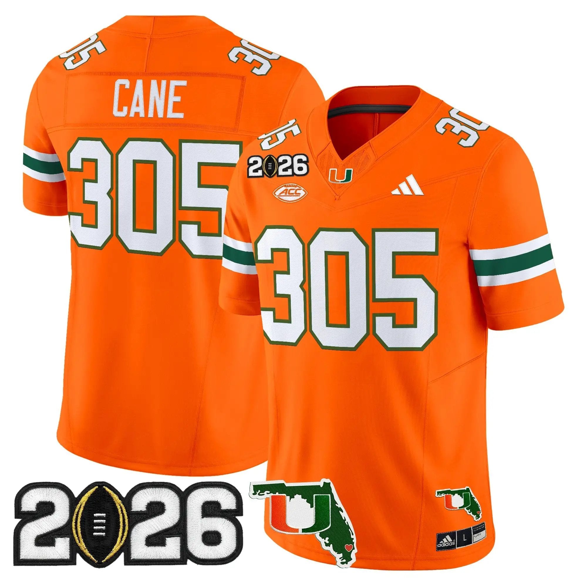 Miami Hurricanes 2026 CFP Final & Florida Patch Vapor Limited Jersey - All Stitched