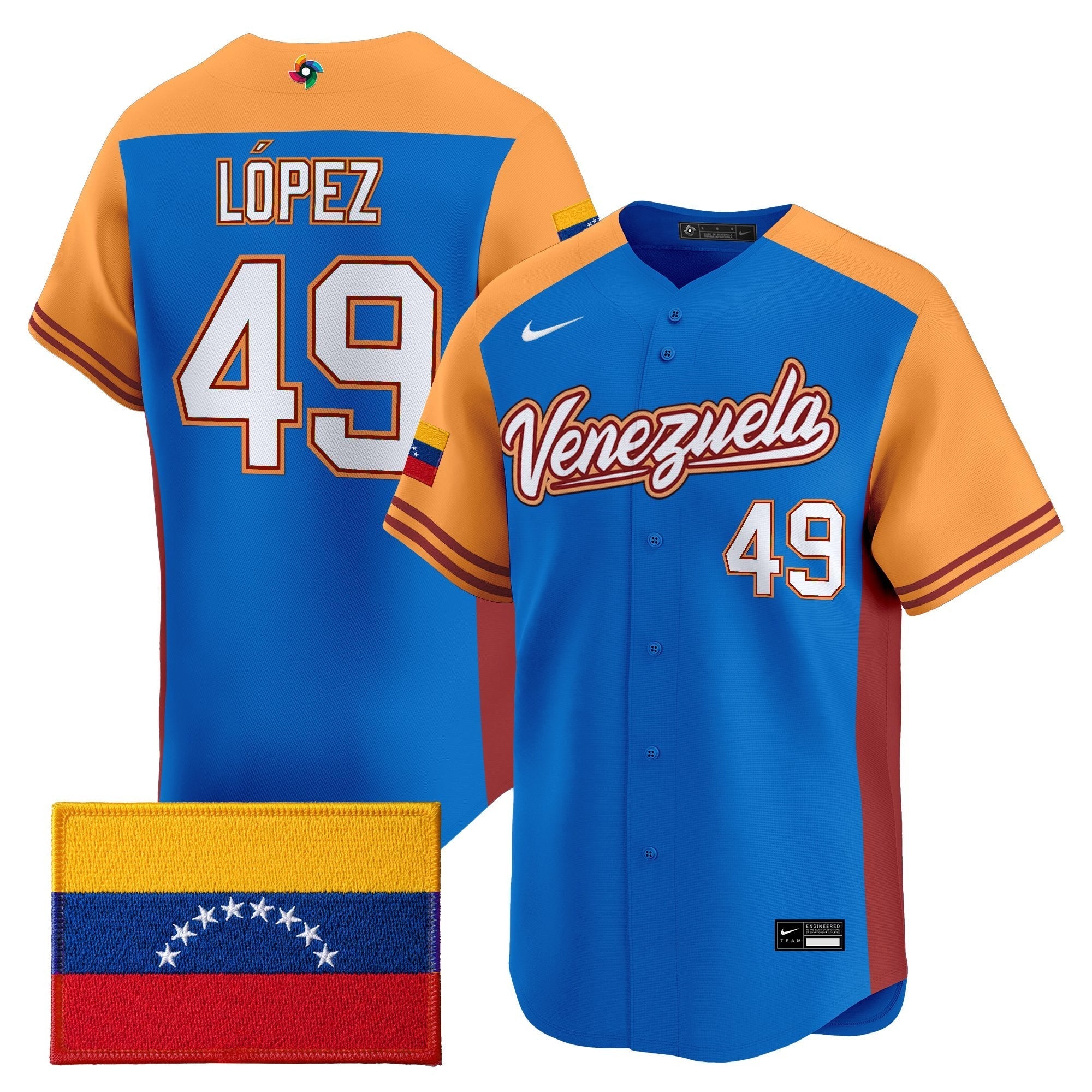Team Venezuela World Baseball Classic Vapor Premier Jersey - 2026 Roster - All Stitched