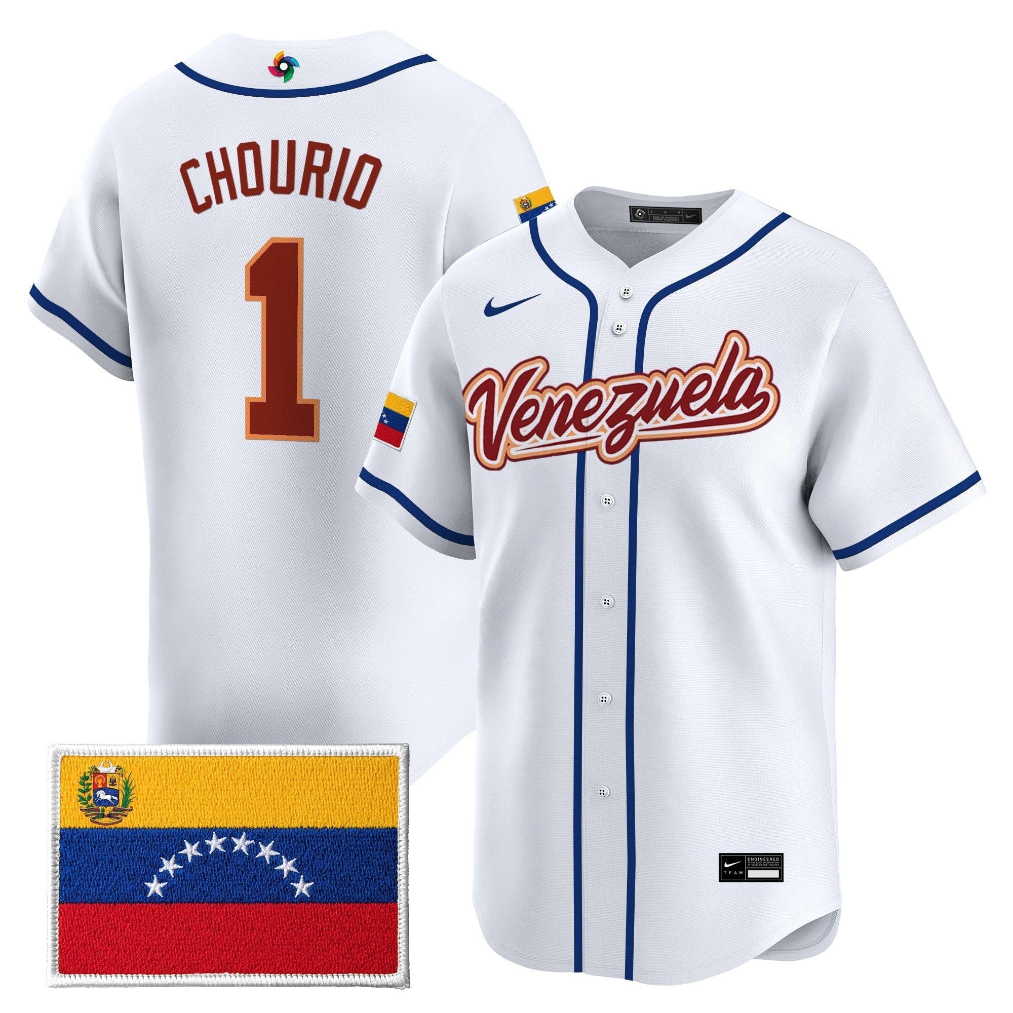 Team Venezuela World Baseball Classic Vapor Premier Jersey - 2026 Roster - All Stitched