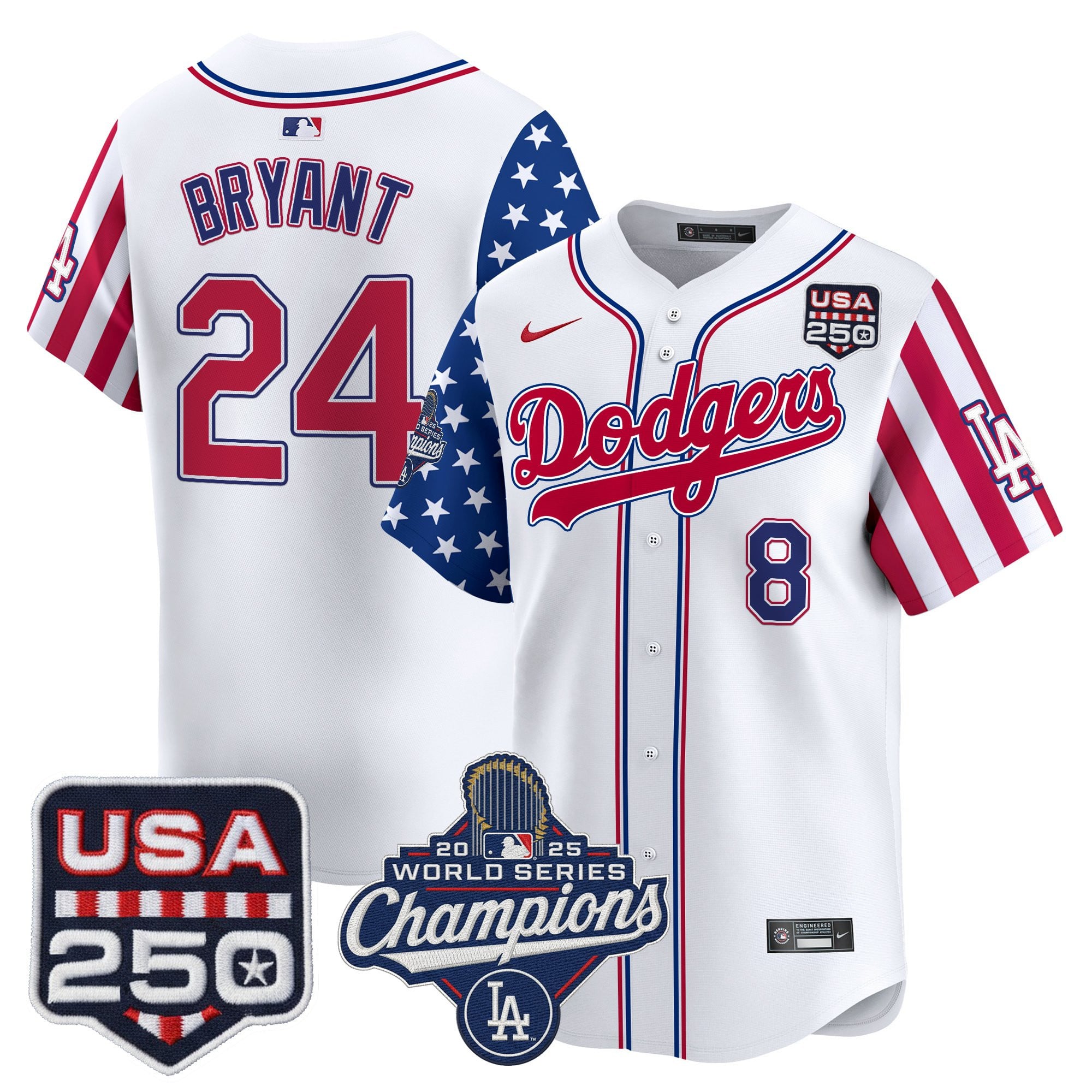 Los Angeles "Dodgers America250" Edition Vapor Premier Limited Jersey V2 - All Stitched