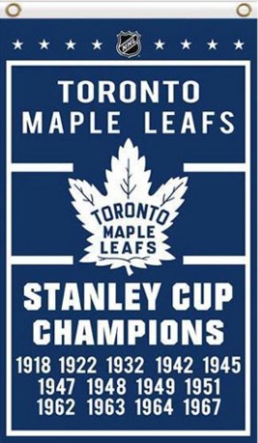 1918-1967 Toronto Maple Leafs Stanley Cup Champions Flag 3X5Ft Polyester Digital Print Banner USA