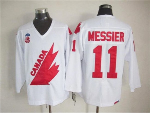 1991 Canada Cup Team Canada #11 Mark Messier CCM Vintage Jersey -White