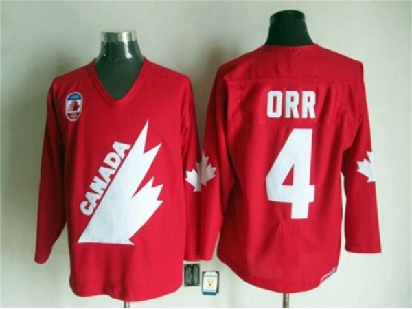 1991 Canada Cup Team Canada #4 Bobby Orr CCM Vintage Jersey - Red
