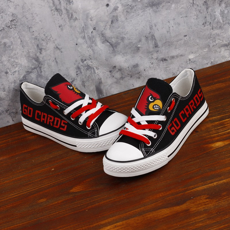 Louisville Cardinals Limited Print NCAA College Students Low Top Canvas Shoes Sport Sneakers 4