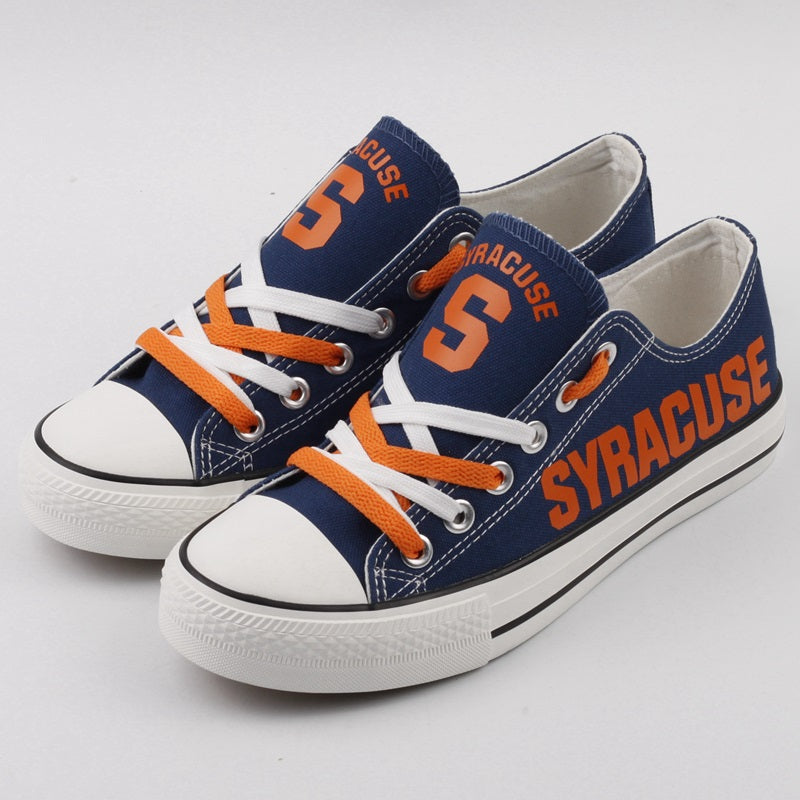 Syracuse Orange Limited Print NCAA College Students Low Top Canvas Shoes Sport Sneakers