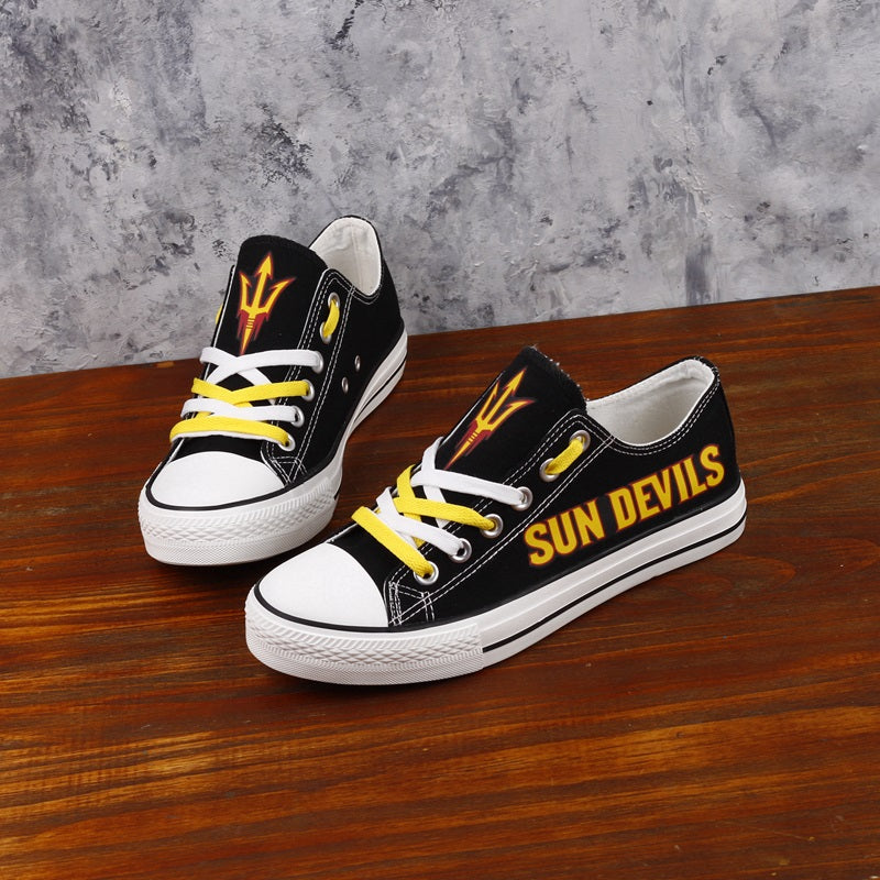 Arizona State Sun Devils Limited Print NCAA College Students Low Top Canvas Shoes Sport Sneakers