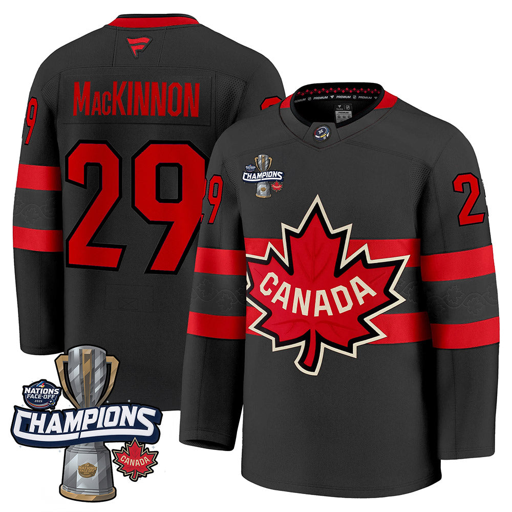 Men Canada 2025 4 Nations Face-Off Champions Jersey - All Stitched