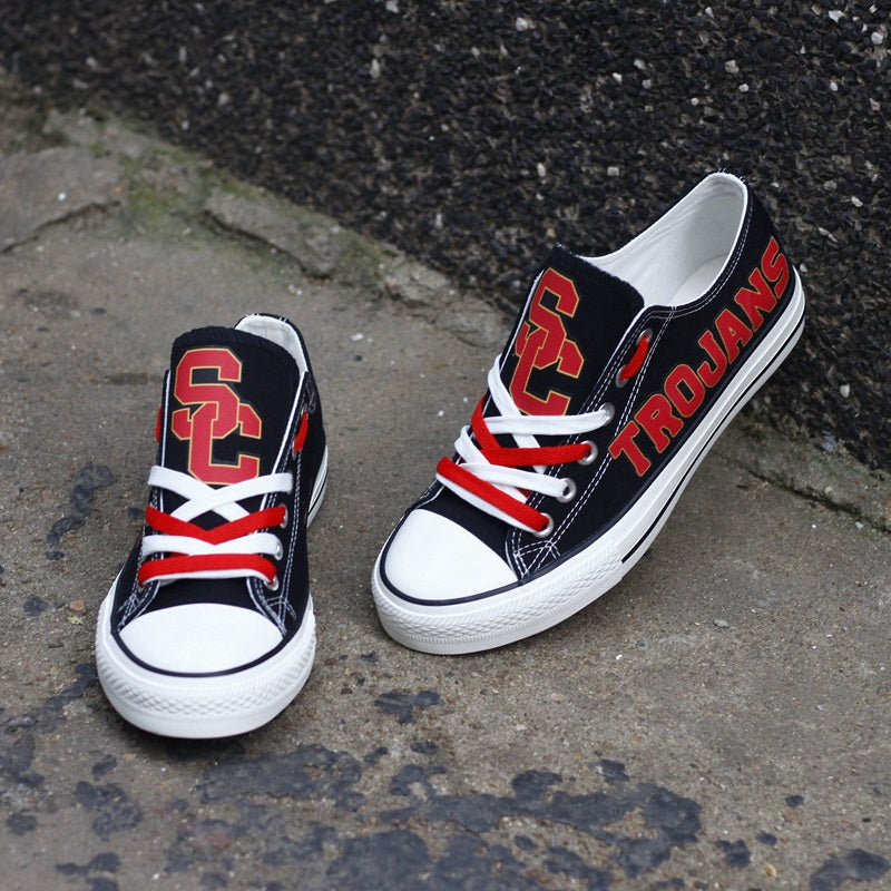 USC Trojans Limited Print NCAA College Students Southern California Trojans Low Top Canvas Shoes Sport Sneakers