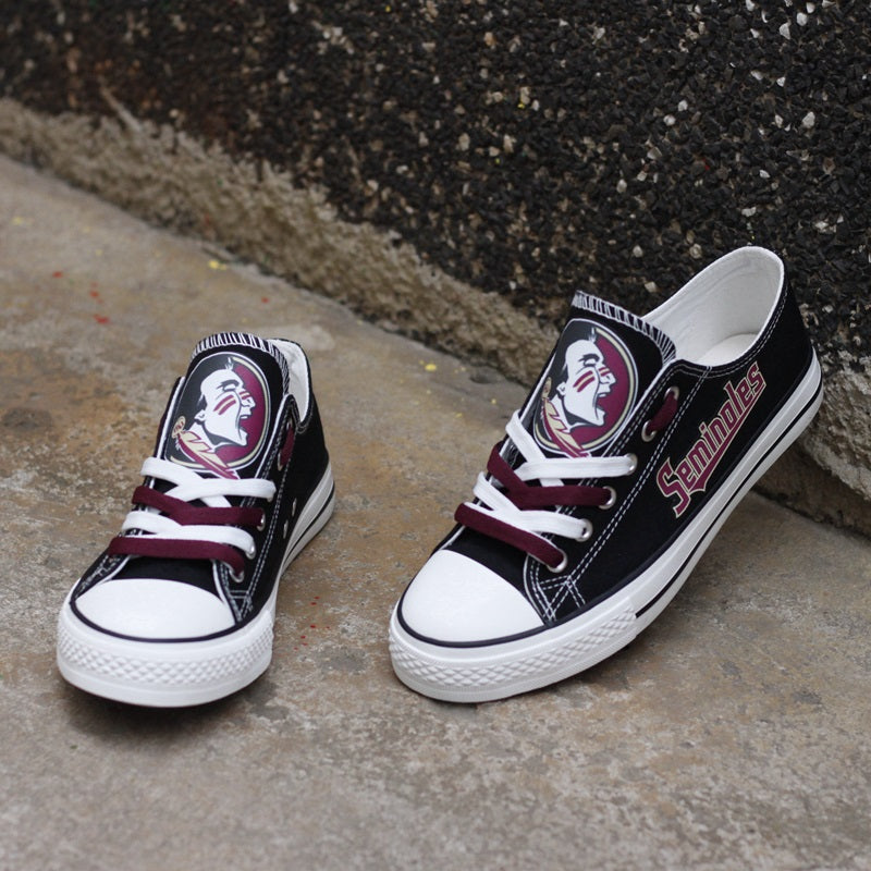 Florida State Seminoles Limited Print NCAA College Students Low Top Canvas Shoes Sport Sneakers